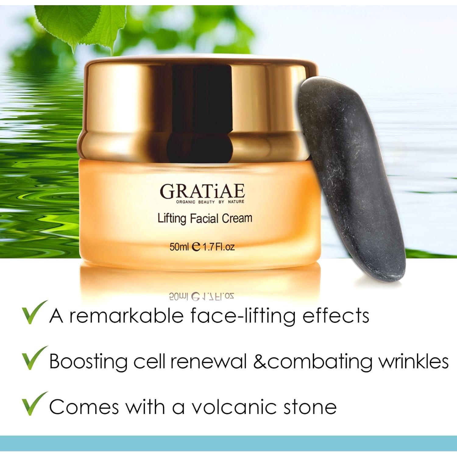 Crema Hidratante Reafirmante GRATiAE Organics 48g con Piedra Volcánica