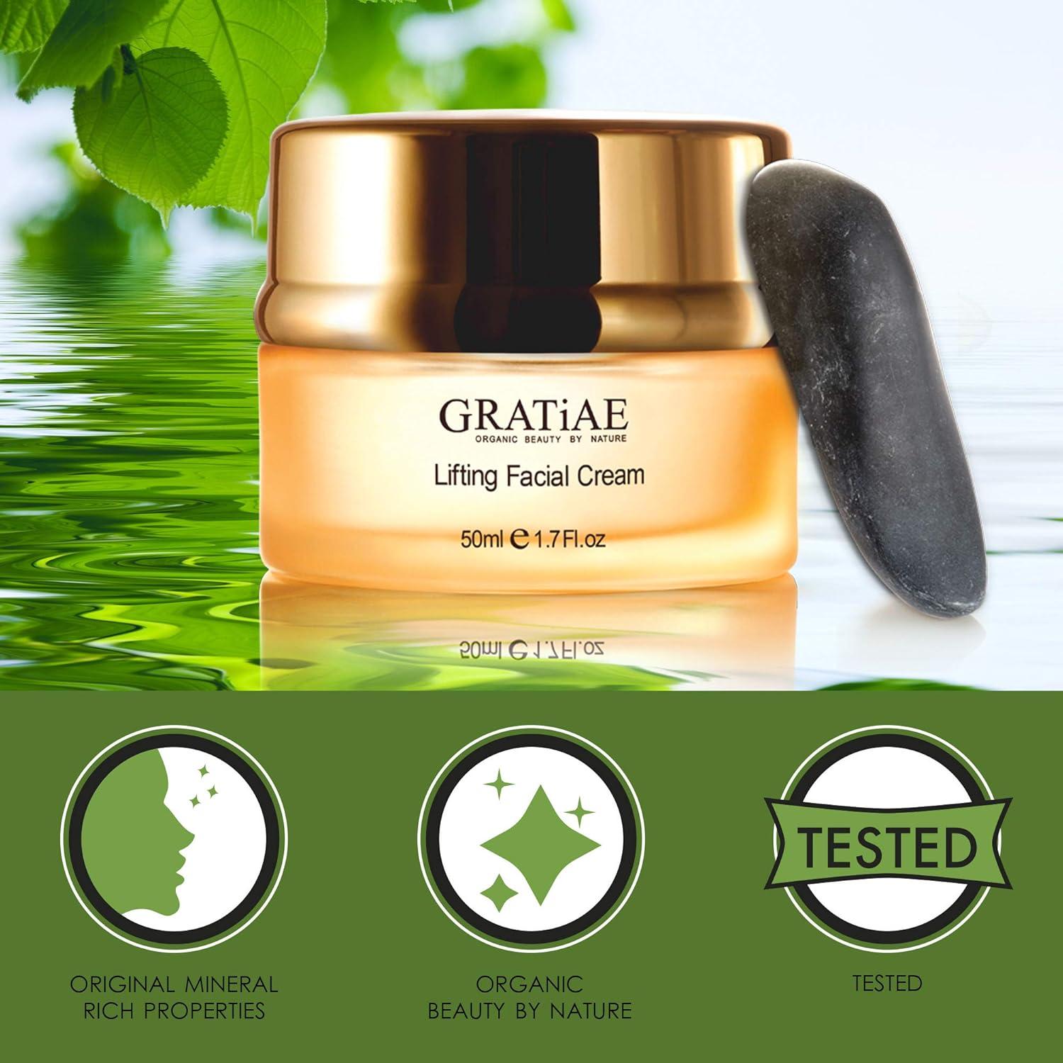 Crema Hidratante Reafirmante GRATiAE Organics 48g con Piedra Volcánica