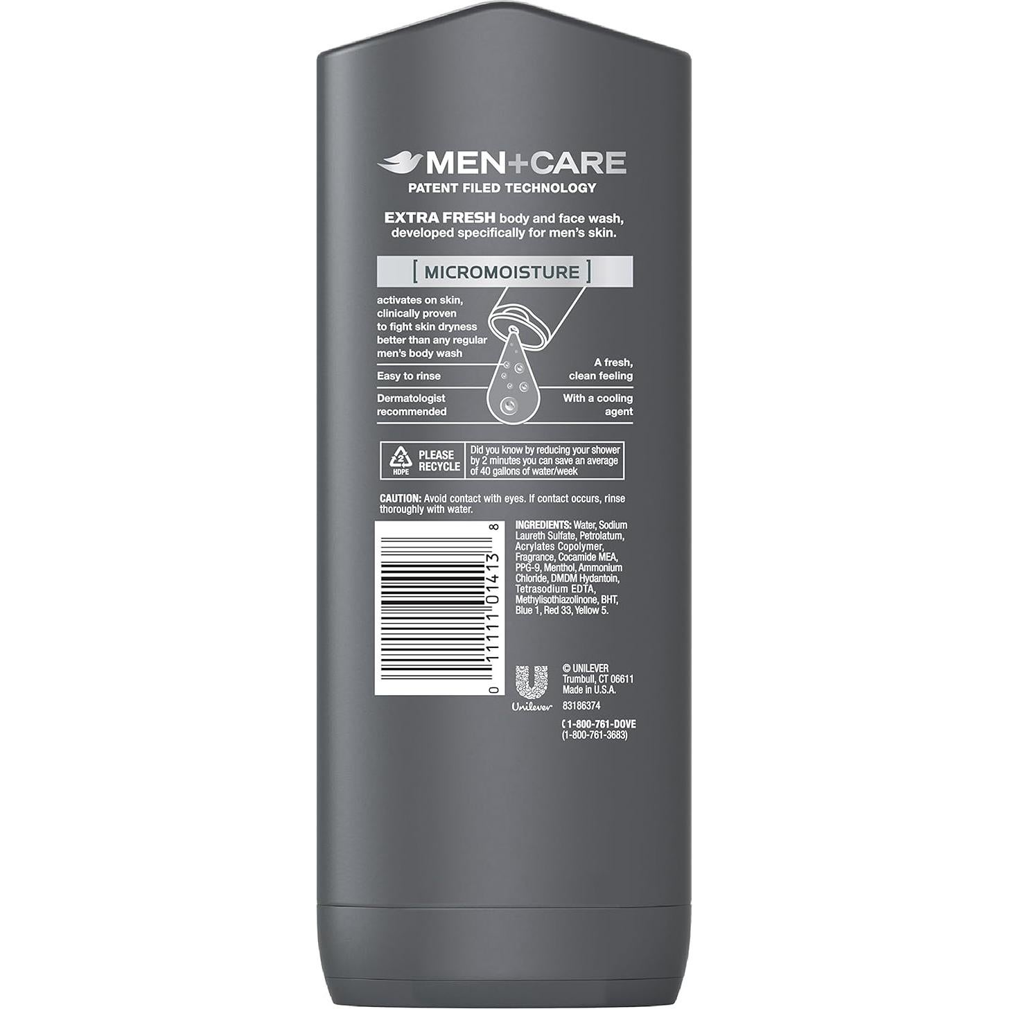 Dove Men+Care Gel de Ducha Extra Fresco 532 ml para Hombre