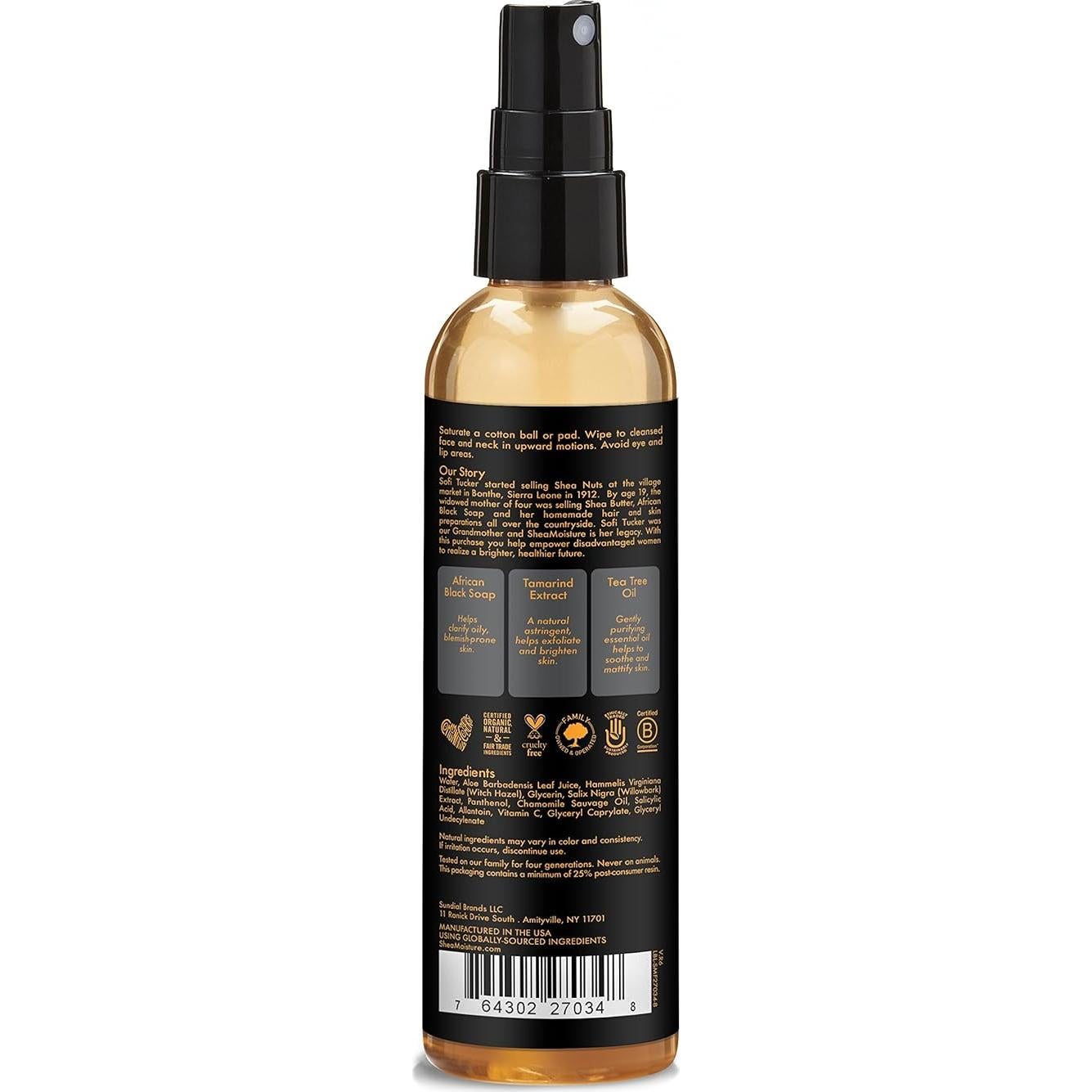 Tónico Aclarador SheaMoisture Jabón Negro Africano 130ml