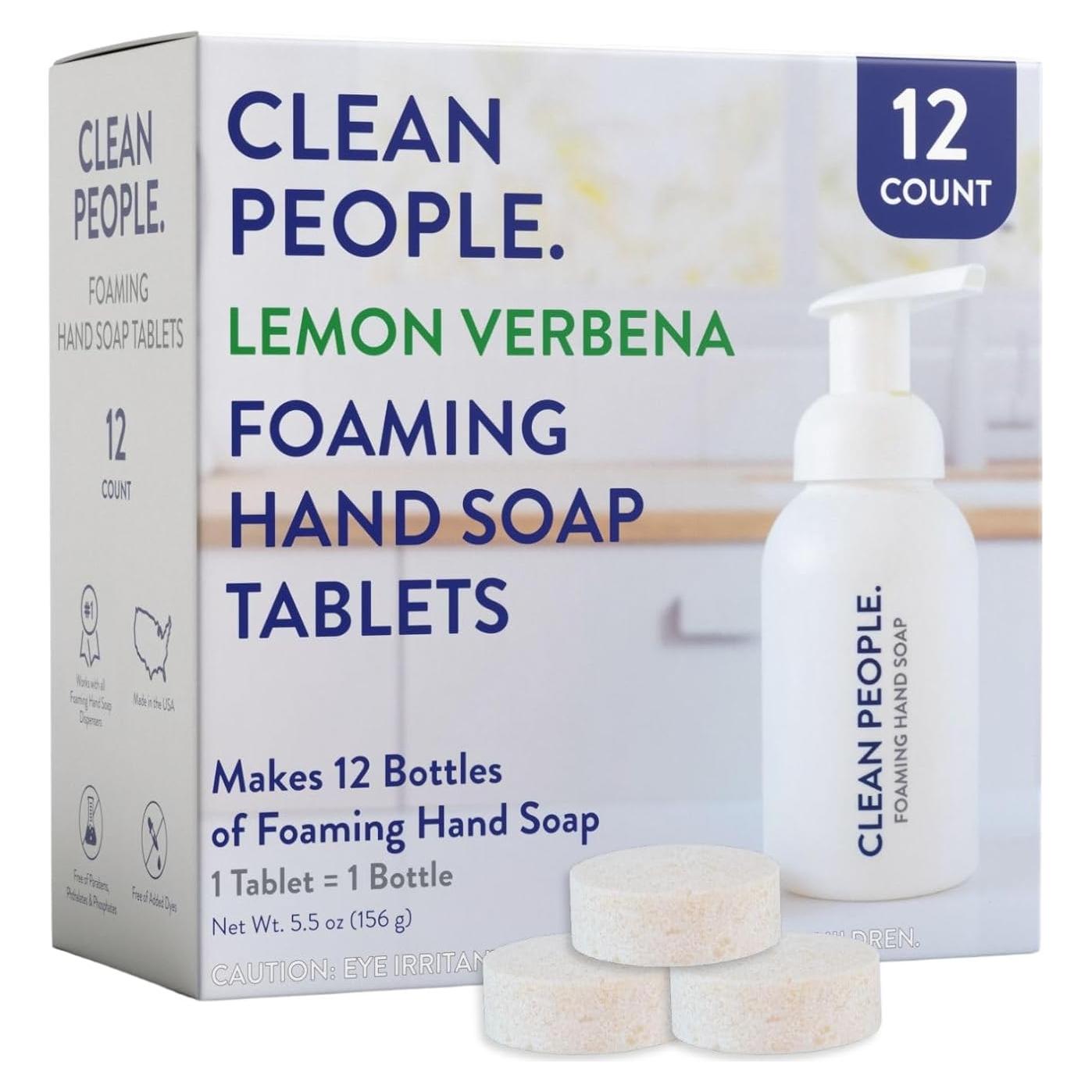 Tabletas de Jabón Espumoso The Clean People - Limón Verbena - 4 Contenido