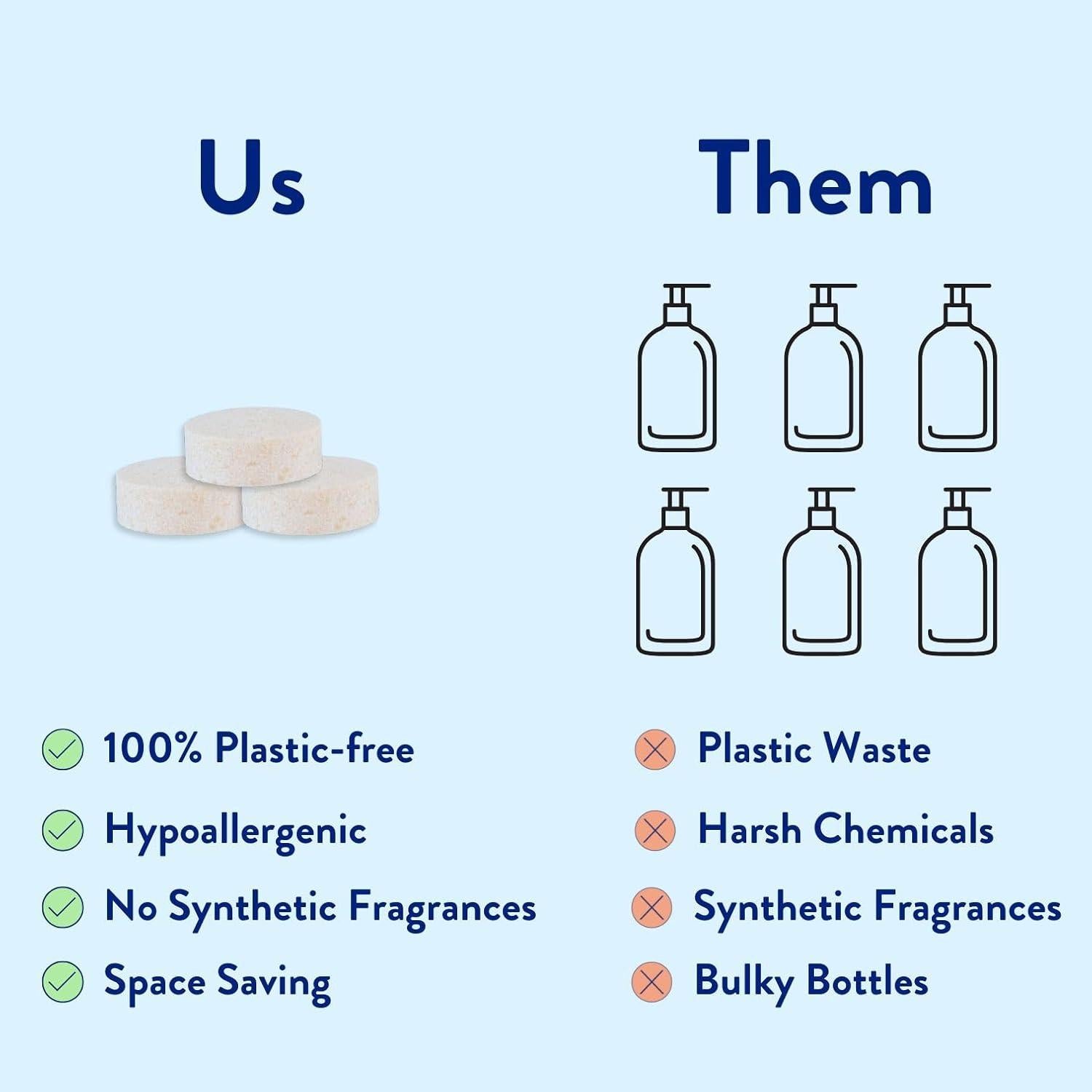 Tabletas de Jabón Espumoso The Clean People - Limón Verbena - 4 Contenido