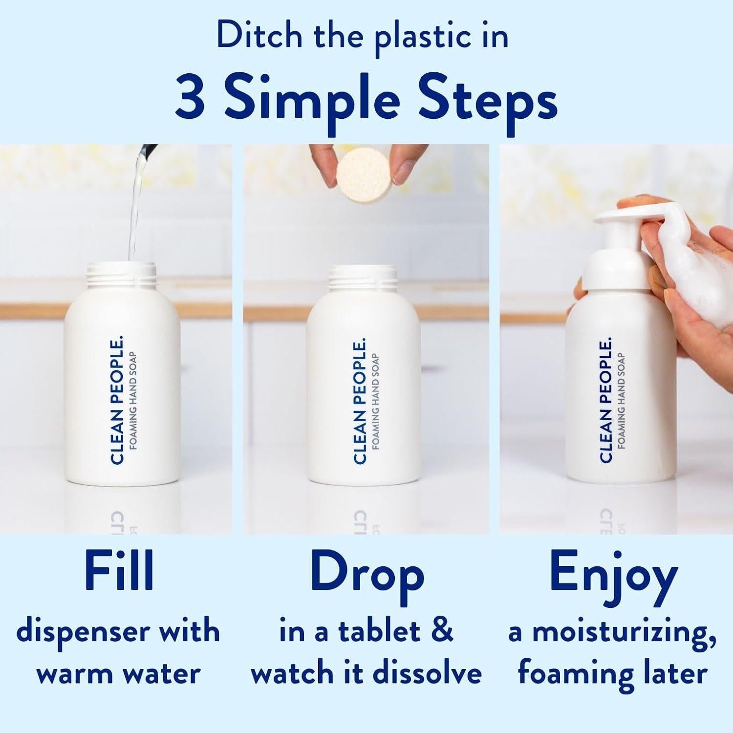 Tabletas de Jabón Espumoso The Clean People - Limón Verbena - 4 Contenido