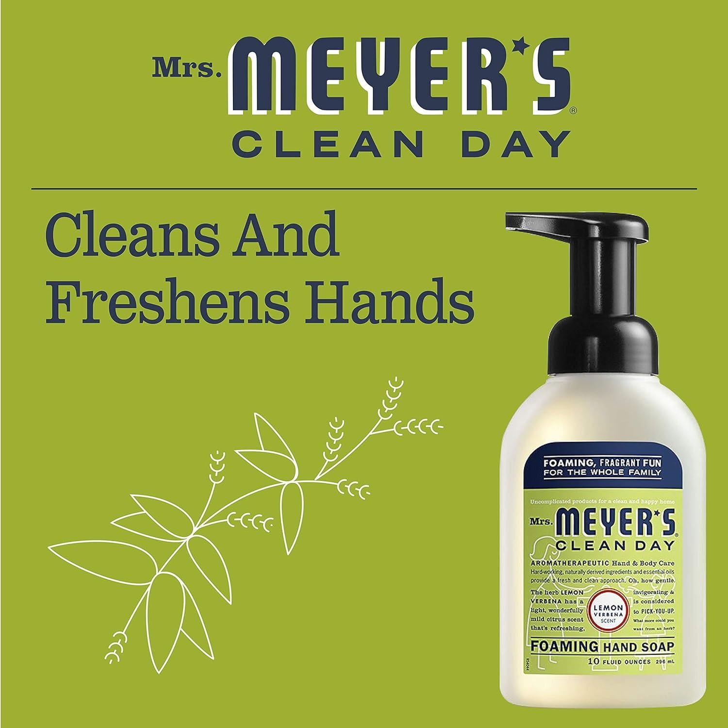 Jabón Espumoso de Manos Mrs. Meyer's 295 ml Verbena de Limón Pack 6