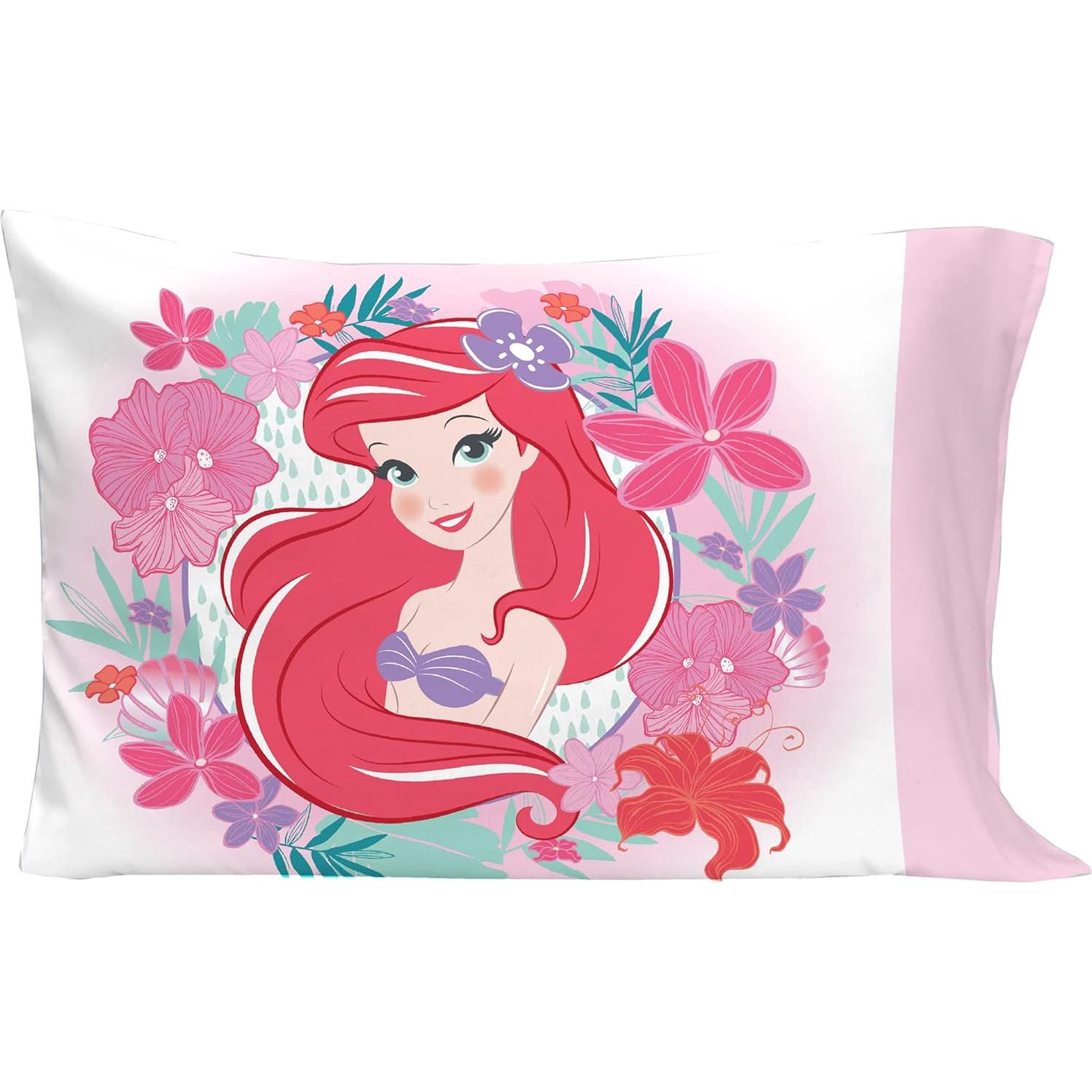 Juego de Cama Disney Ariel Jardín Marino 4 Piezas Rosa Aqua