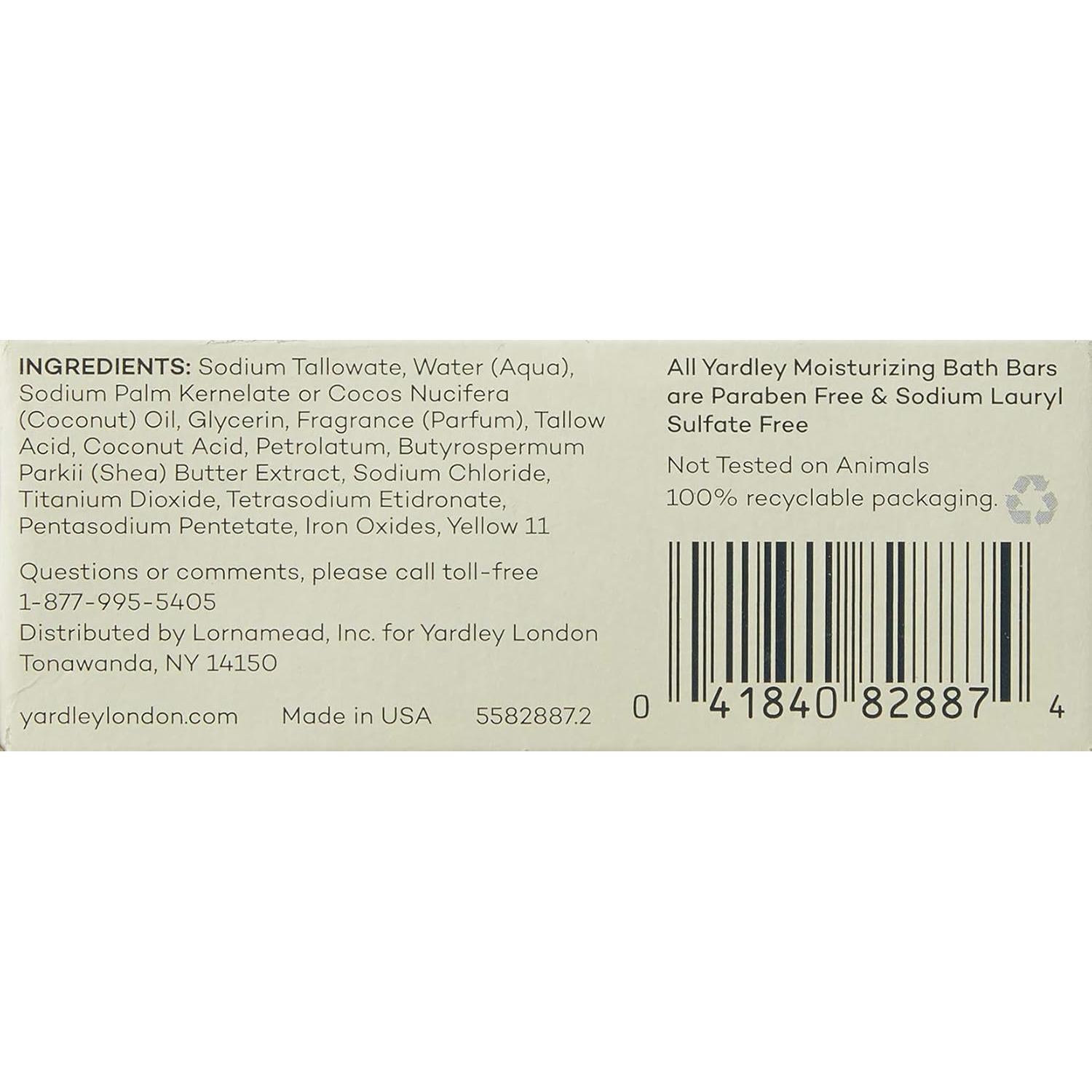 Barra de Baño Hidratante Yardley London Verbena de Limón 120g