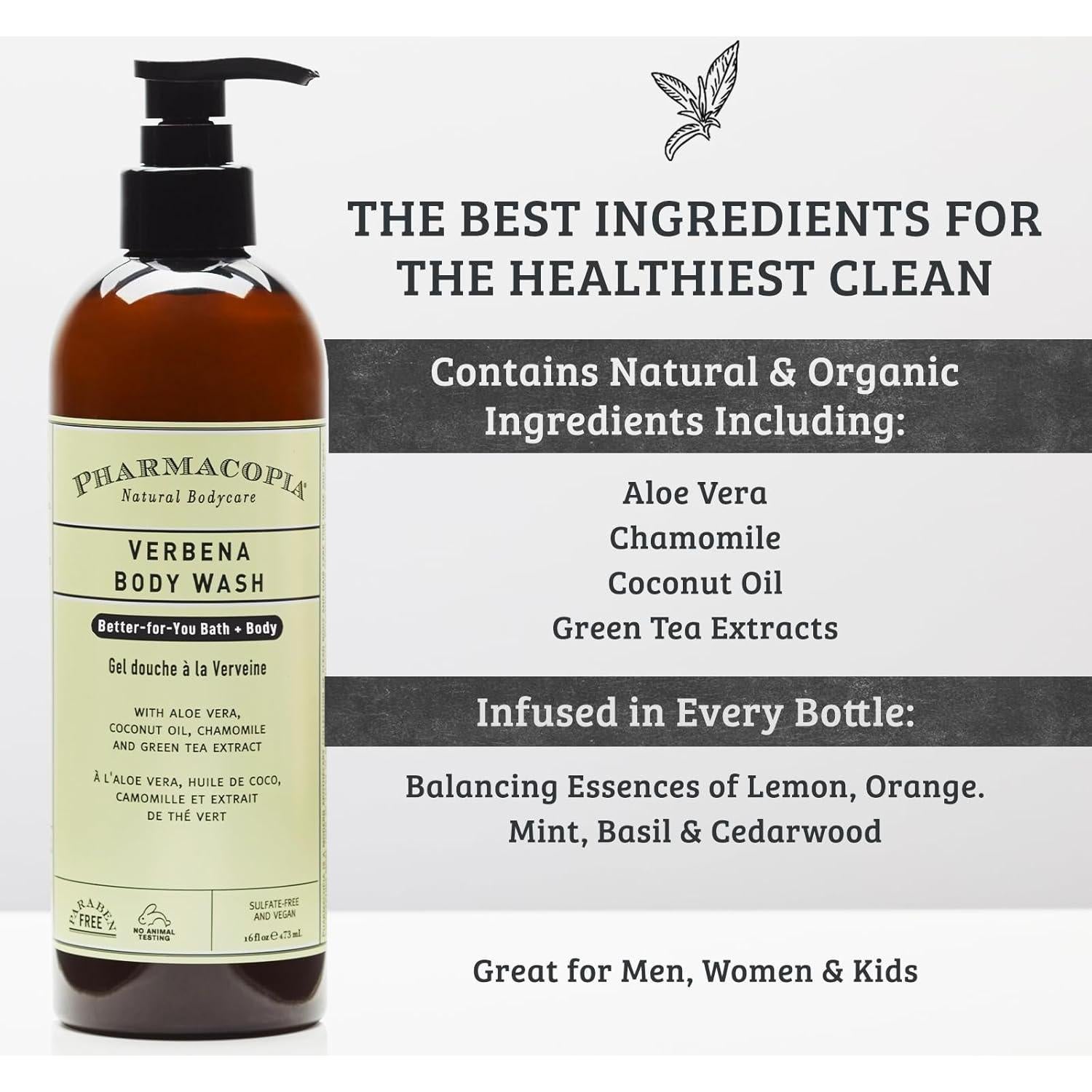 Gel de Ducha Verbena Pharmacopia 471 g - Natural y Vegano