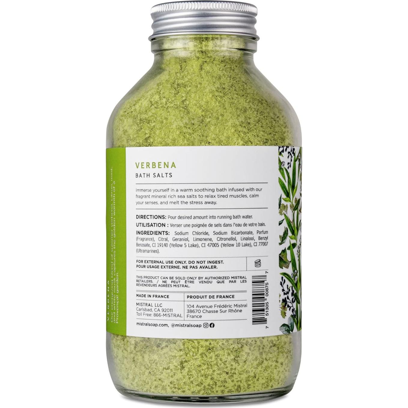 Sal de Baño Mistral Mar Mediterráneo 650g - Verbena de Limón