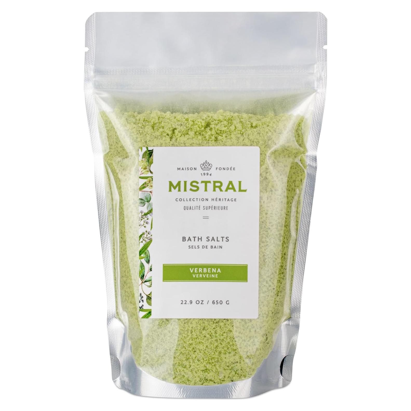 Sales de Baño Mistral 650g - Verbena de Limón - Hecho en Francia