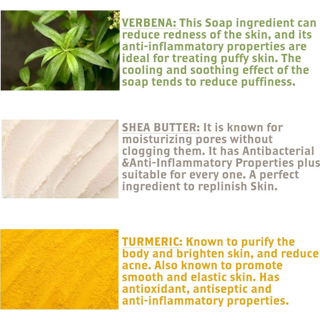 Jabón Hidratante Olivia Care 100% Natural Verbena Karité 3 Pzas