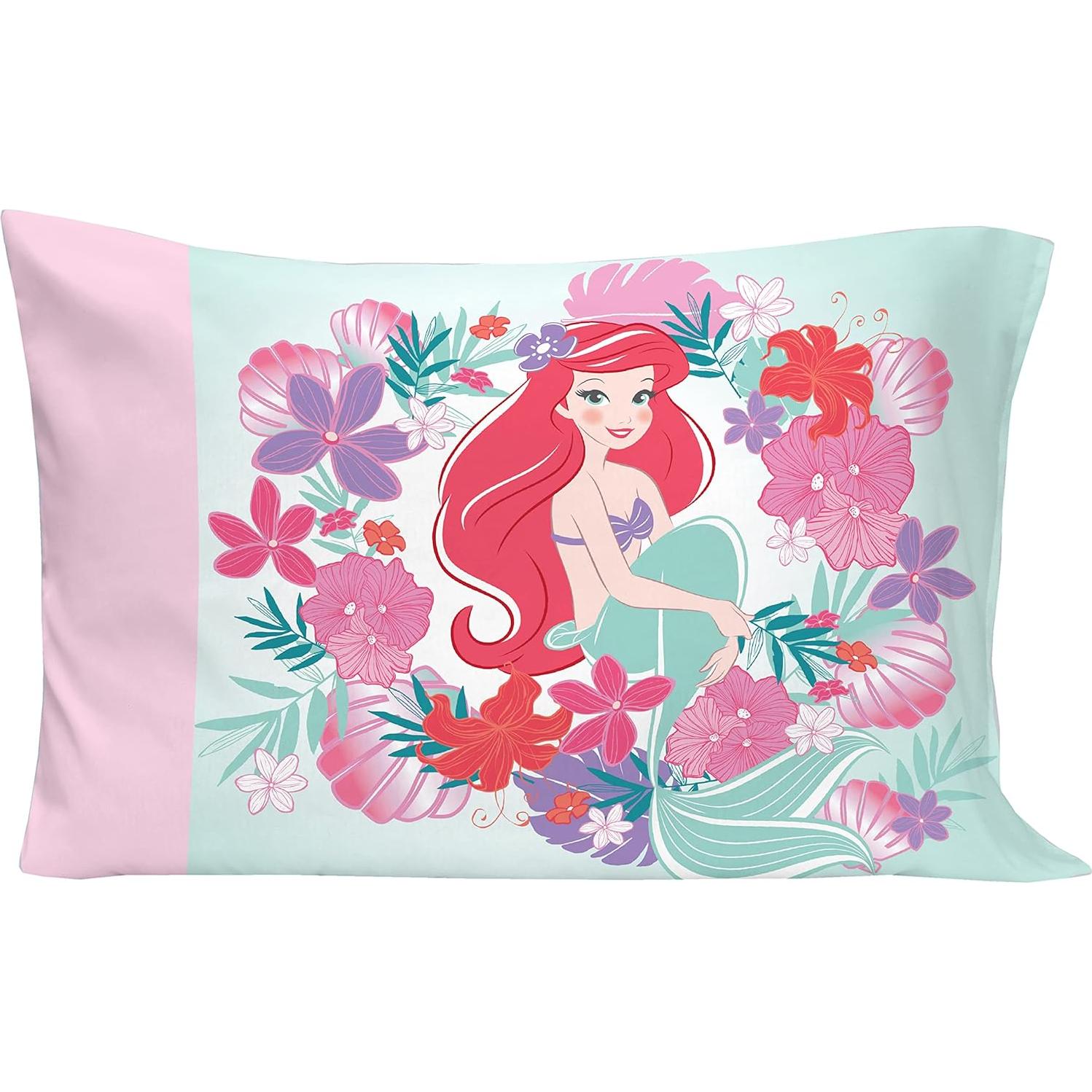 Juego de Cama Disney Ariel Jardín Marino 4 Piezas Rosa Aqua