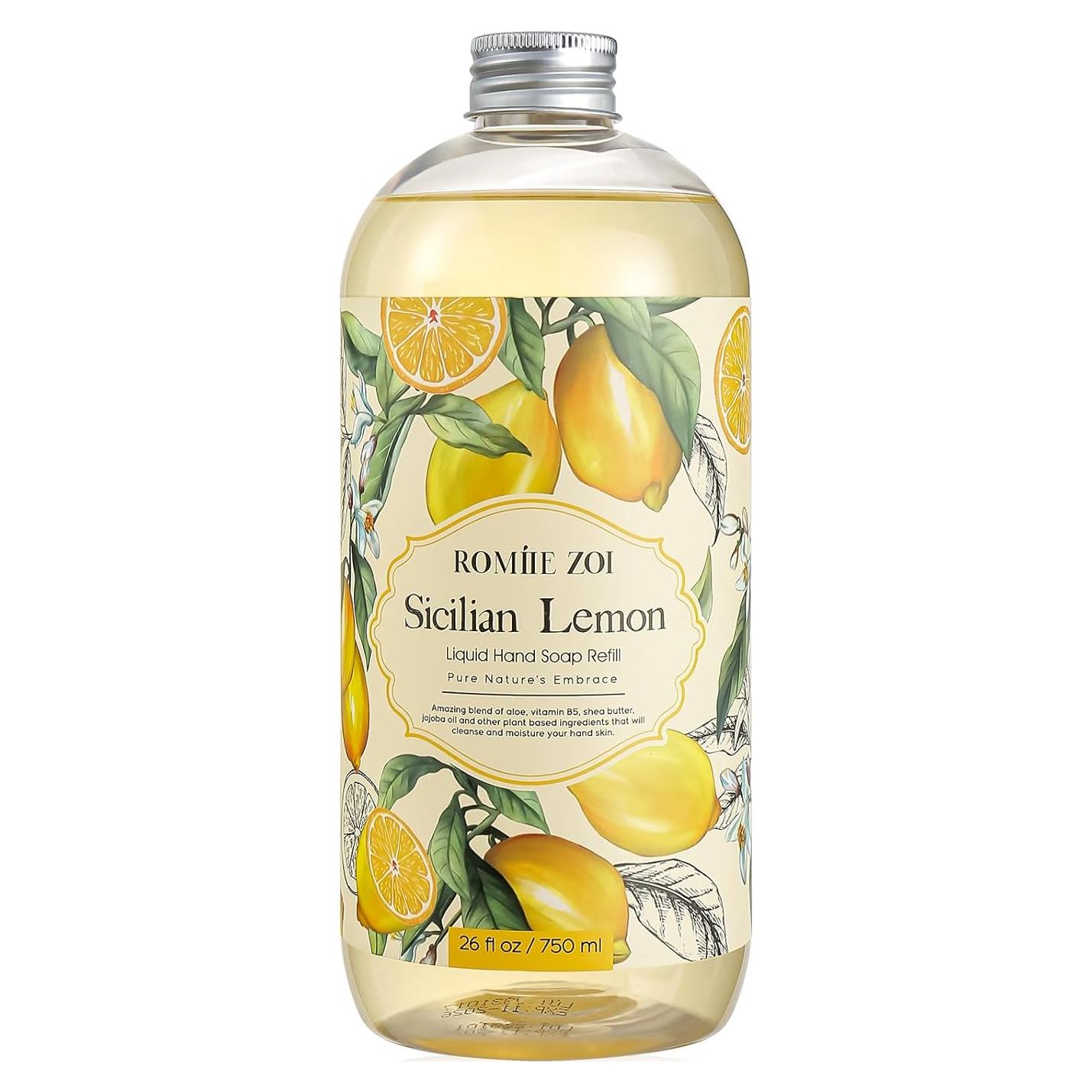 Recarga Jabón Líquido de Manos Romiie Zoi 750 ML Limón Hidratante