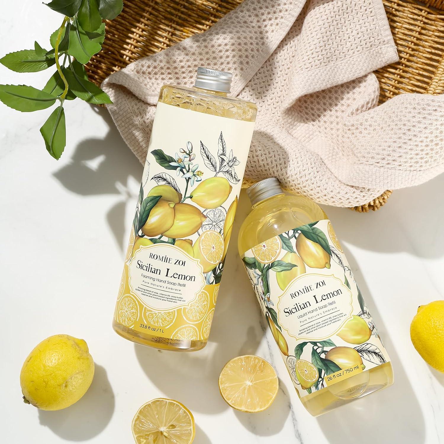 Recarga Jabón Líquido de Manos Romiie Zoi 750 ML Limón Hidratante