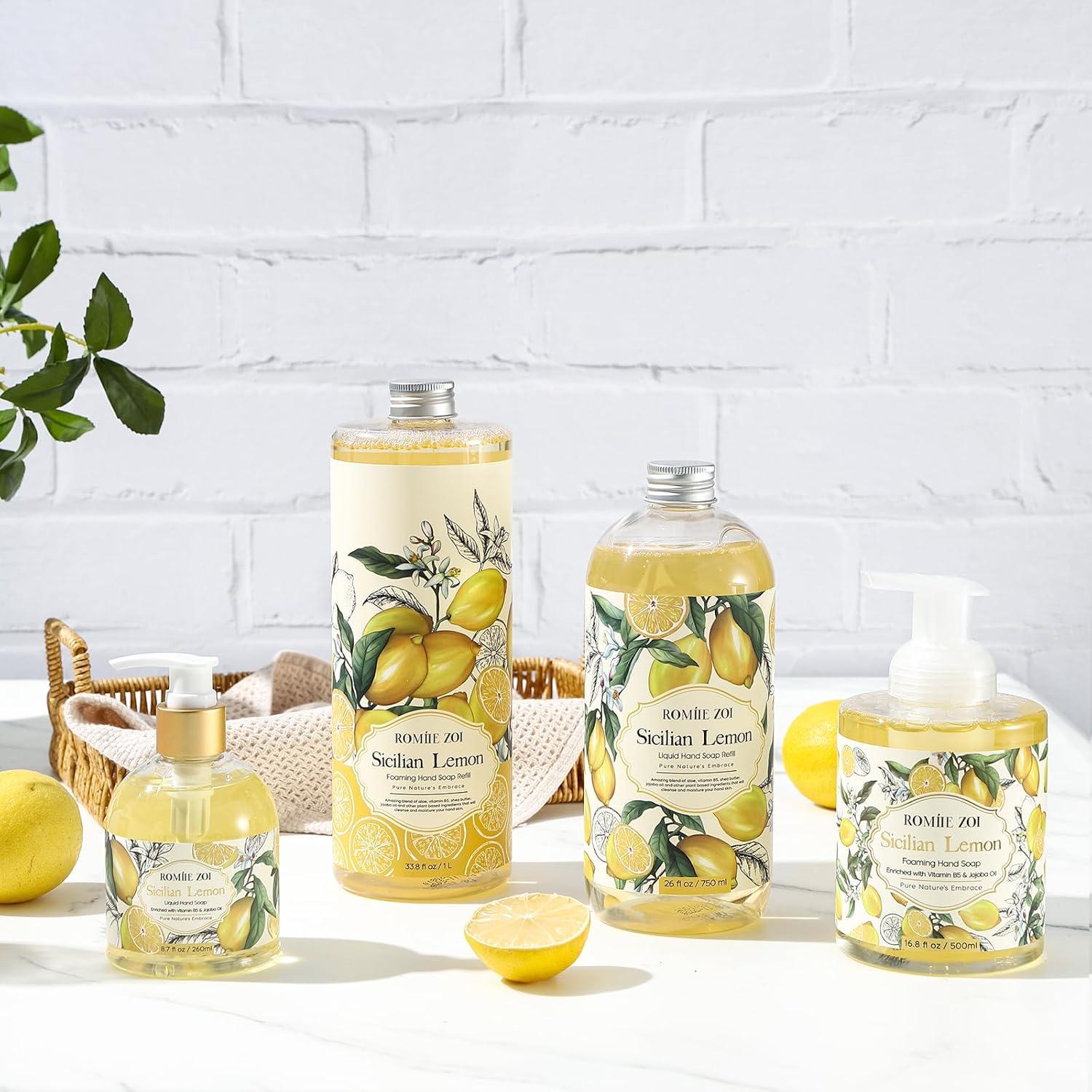 Recarga Jabón Líquido de Manos Romiie Zoi 750 ML Limón Hidratante