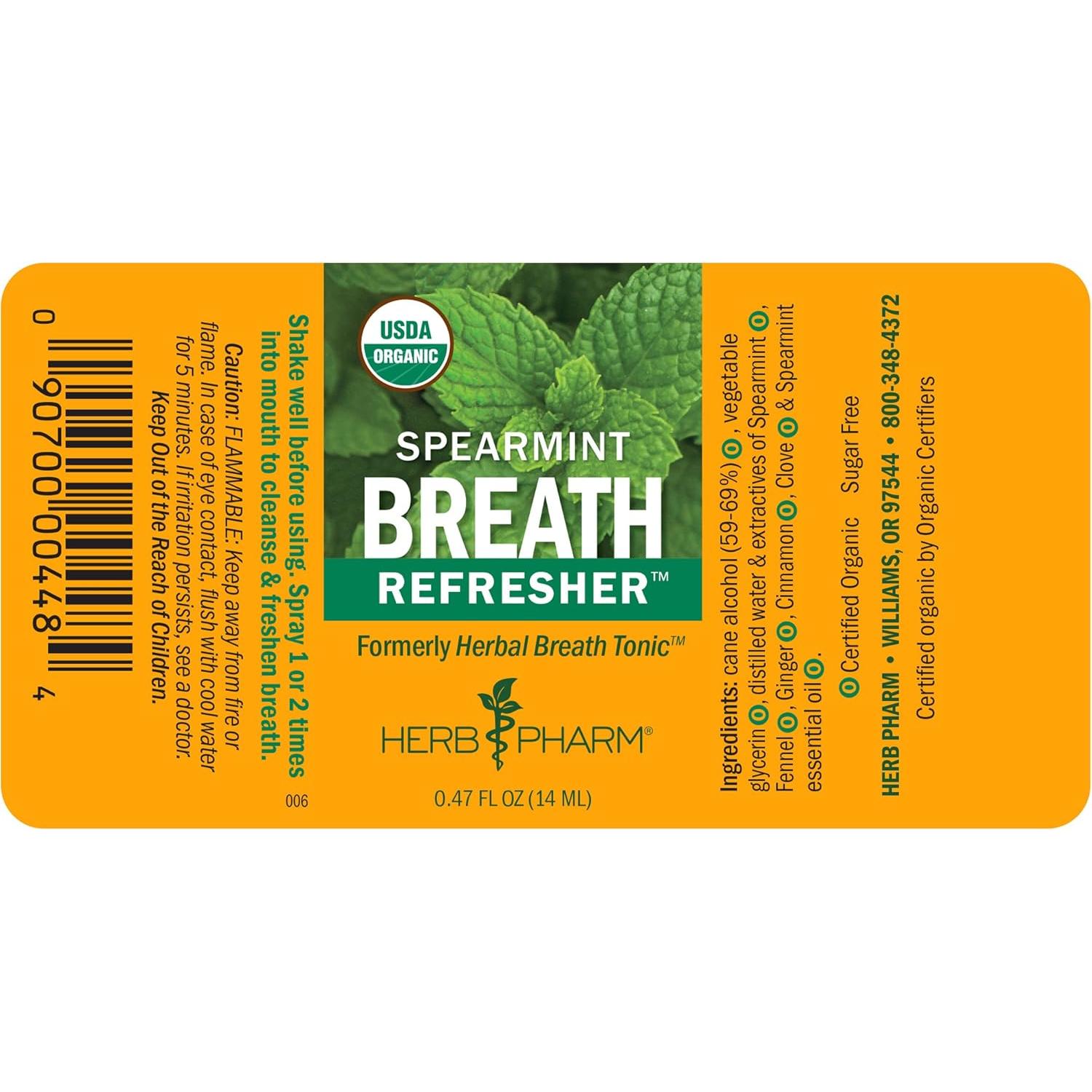 Spray Refrescador de Aliento Orgánico Herb Pharm 15ml