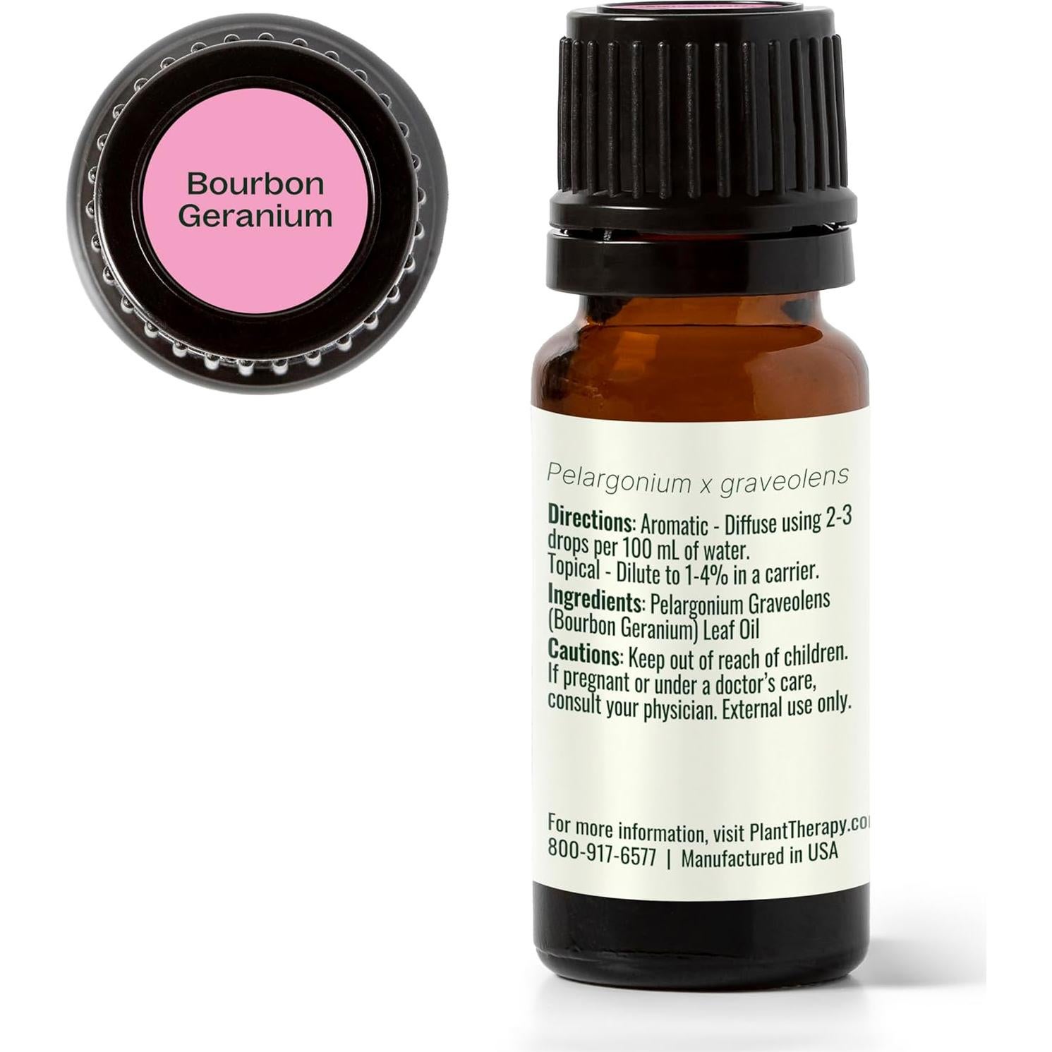 Aceite Esencial de Geranio Bourbon 100% Puro 10 mL Plant Therapy