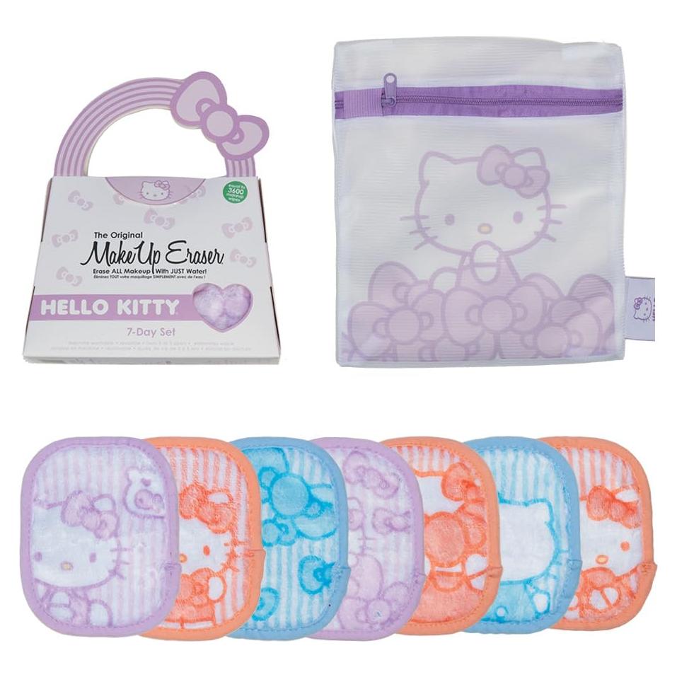 MakeUp Eraser Hello Kitty Set 7 Paños Desmaquillantes