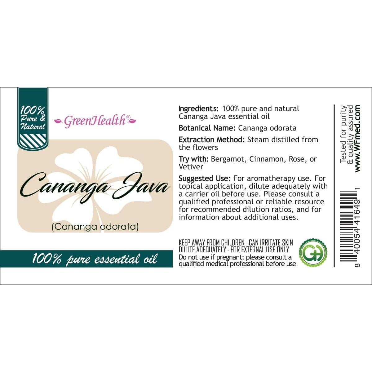 Aceite Esencial Puro Cananga Java GreenHealth 118 ml