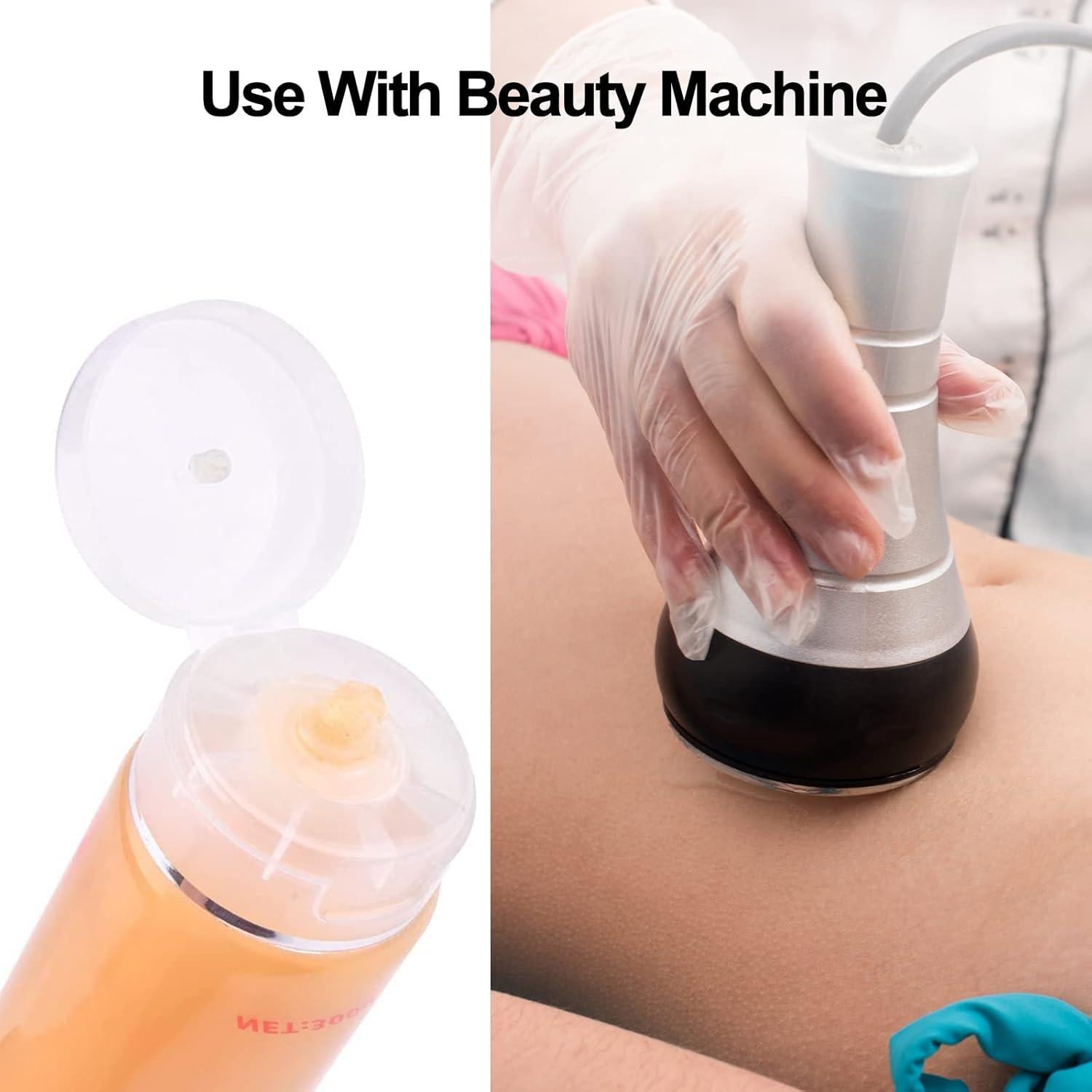 Gel Conductor Dorado Elitzia 5 Pcs 300g para Cuidado Facial