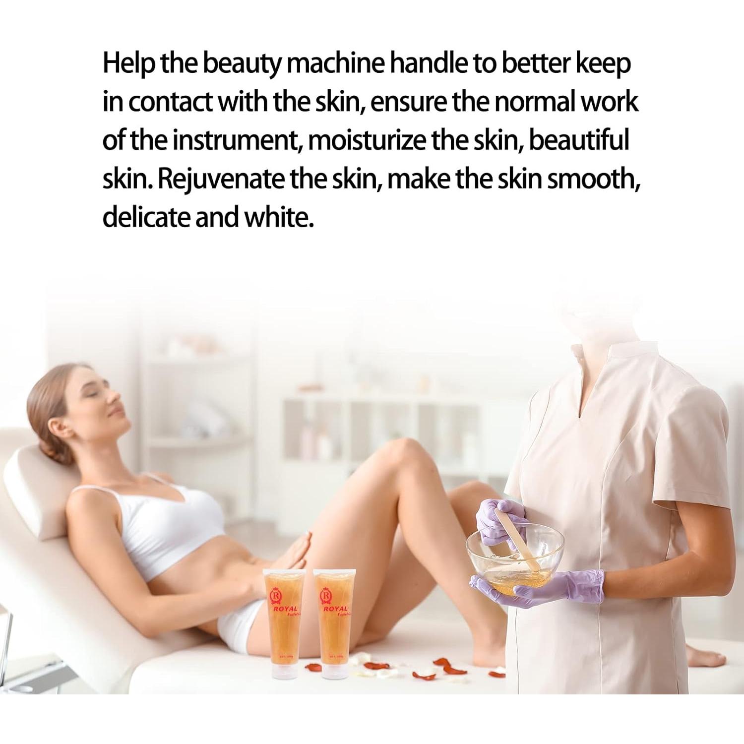 Gel Conductor Dorado Elitzia 5 Pcs 300g para Cuidado Facial