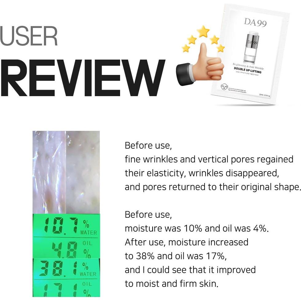 Mascarilla Facial Reafirmante DA99 Cleans Cosmetic 5 Hojas 110g