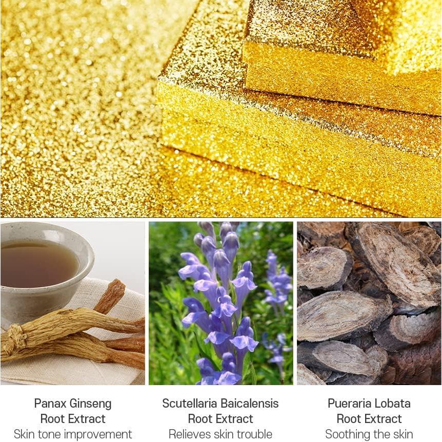 Conjunto Cuidado Piel 24K Oro JIGOTT - Tónico 150ml, Emulsión 150ml, Crema 50ml