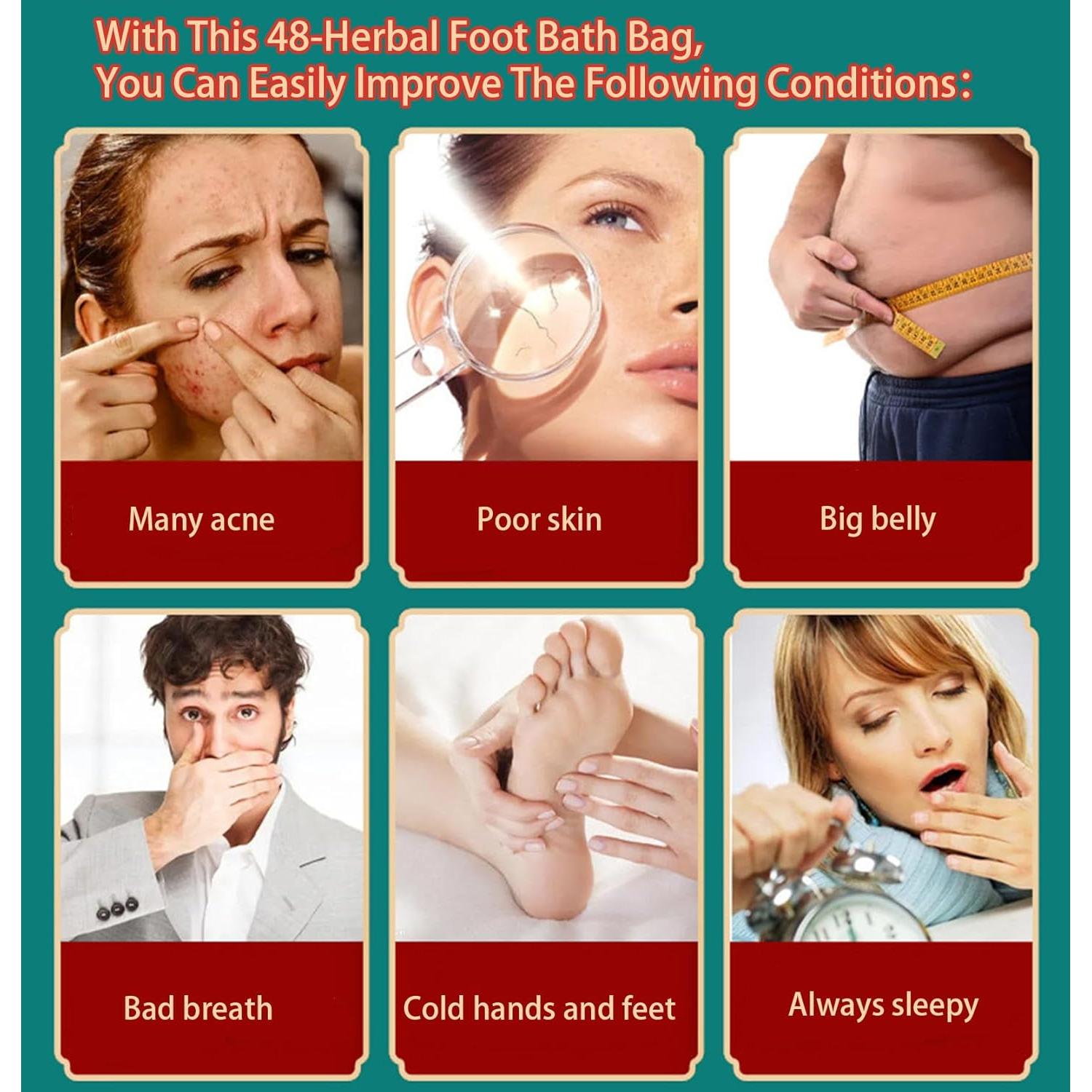 Baño de Pies Detox Herbal CHSSHCRZH 900g - Alivio Fatiga