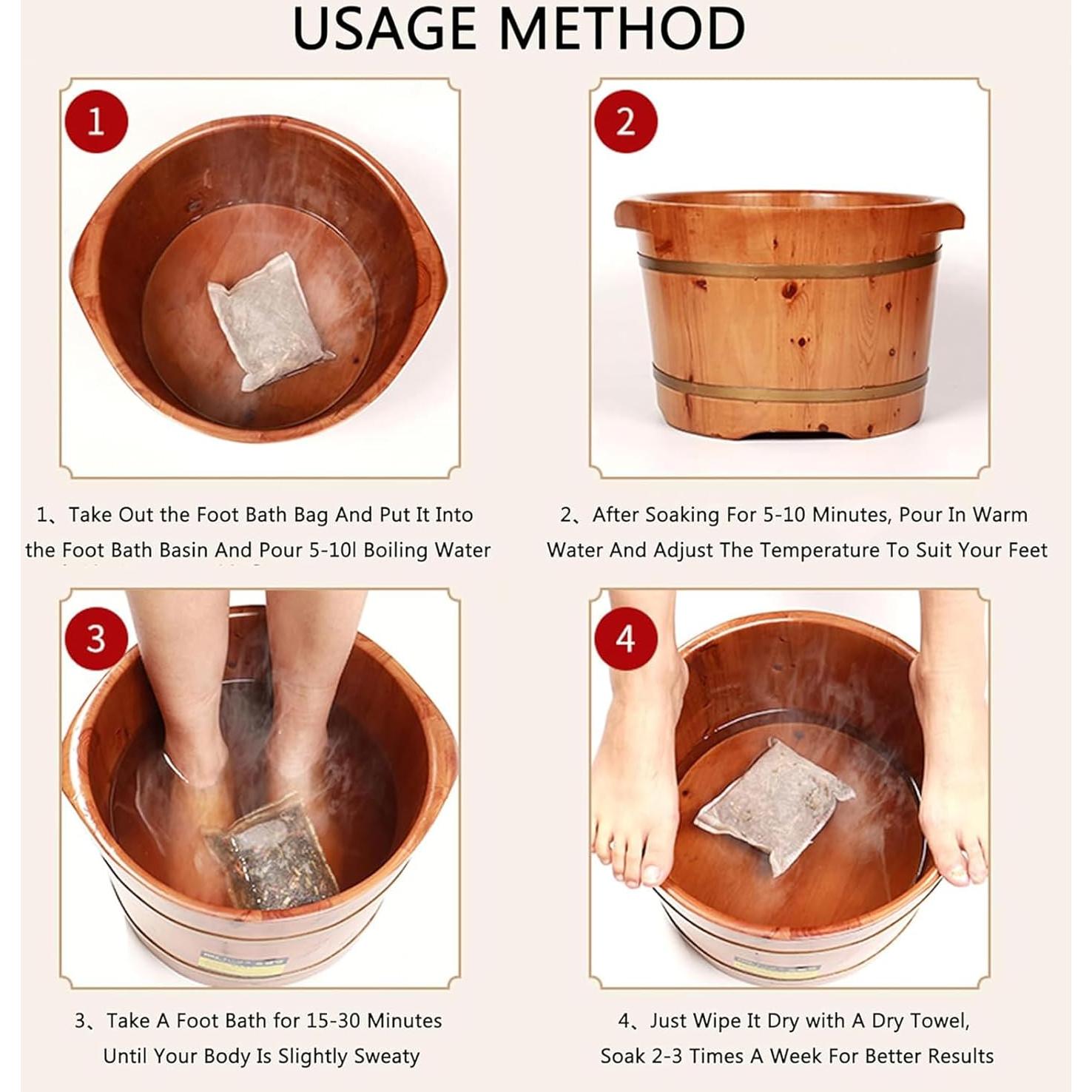 Baño de Pies Detox Herbal CHSSHCRZH 900g - Alivio Fatiga