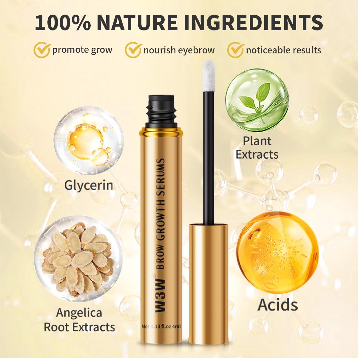 Suero de Cejas W3W 4ml - Crecimiento Natural y Grueso