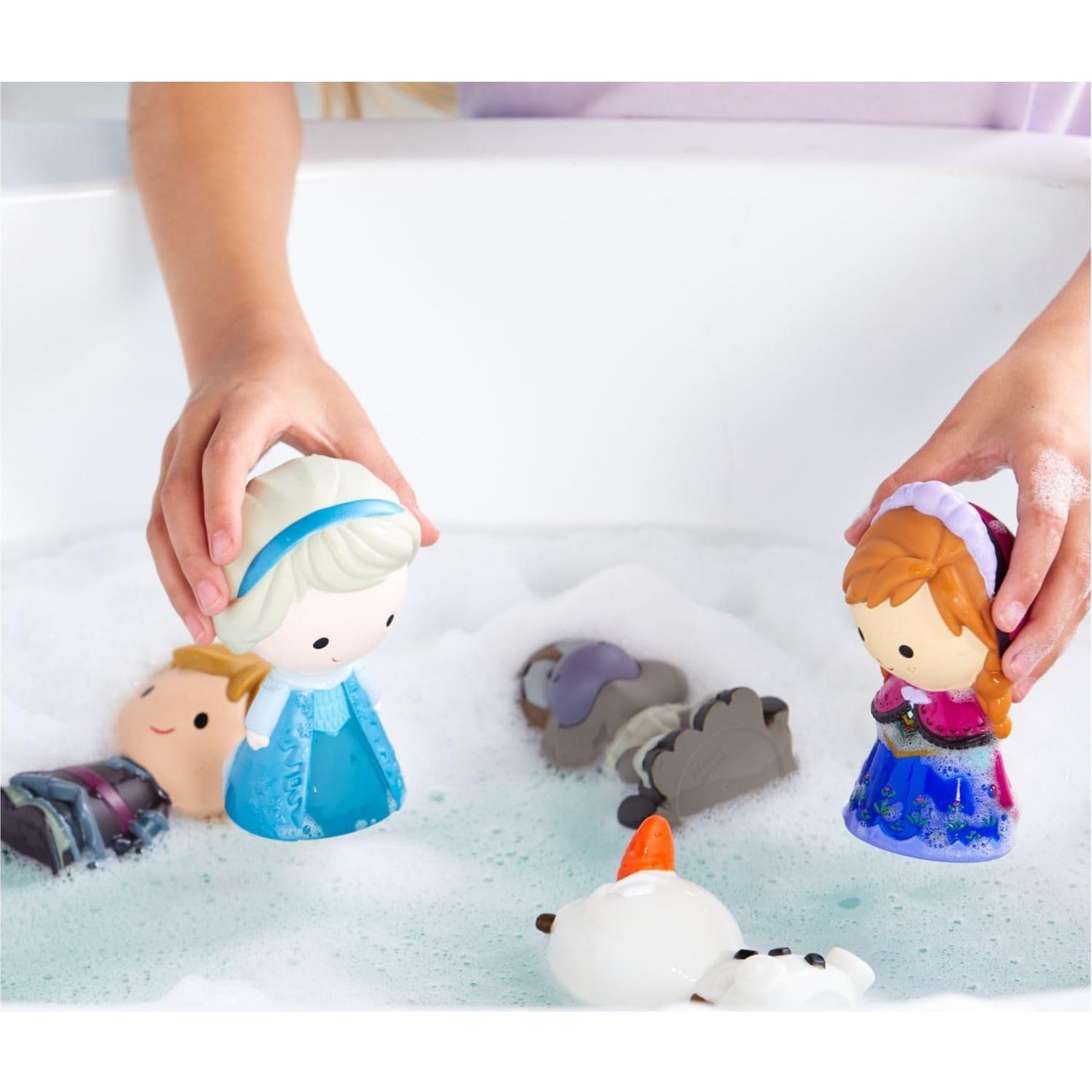Juego de baño Frozen Disney - 5 figuras y balde colador