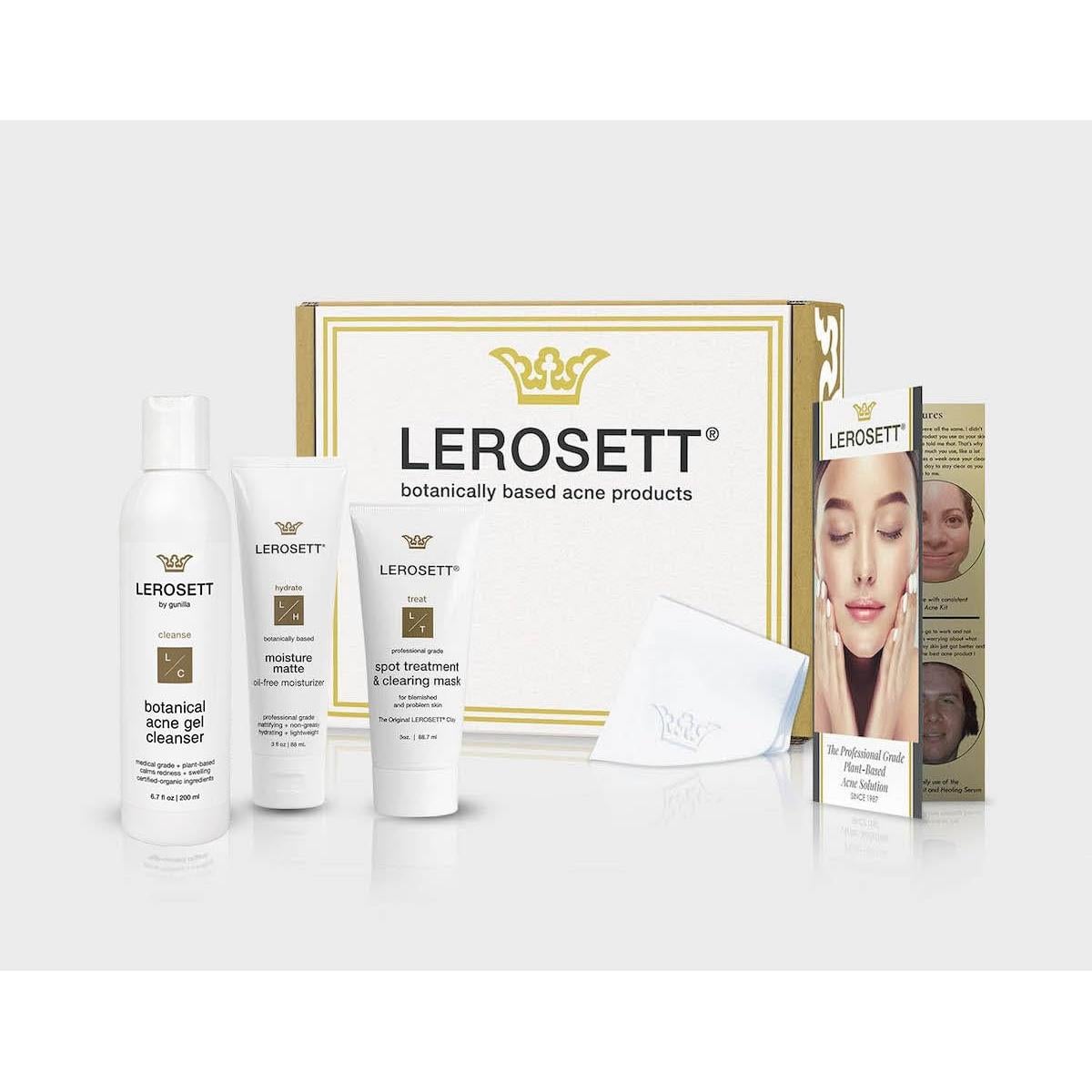 Kit para el Acné LEROSETT - Limpiador y Máscara Orgánica