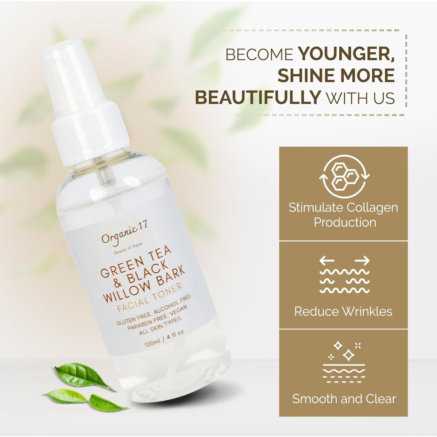 Spray Tonificante Hidratante 120ml 01 Organic - Té Verde