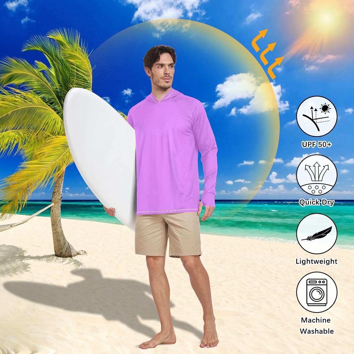 Camisa de Sol Heliotropo UPF 50+ para Hombres - RPLIFE