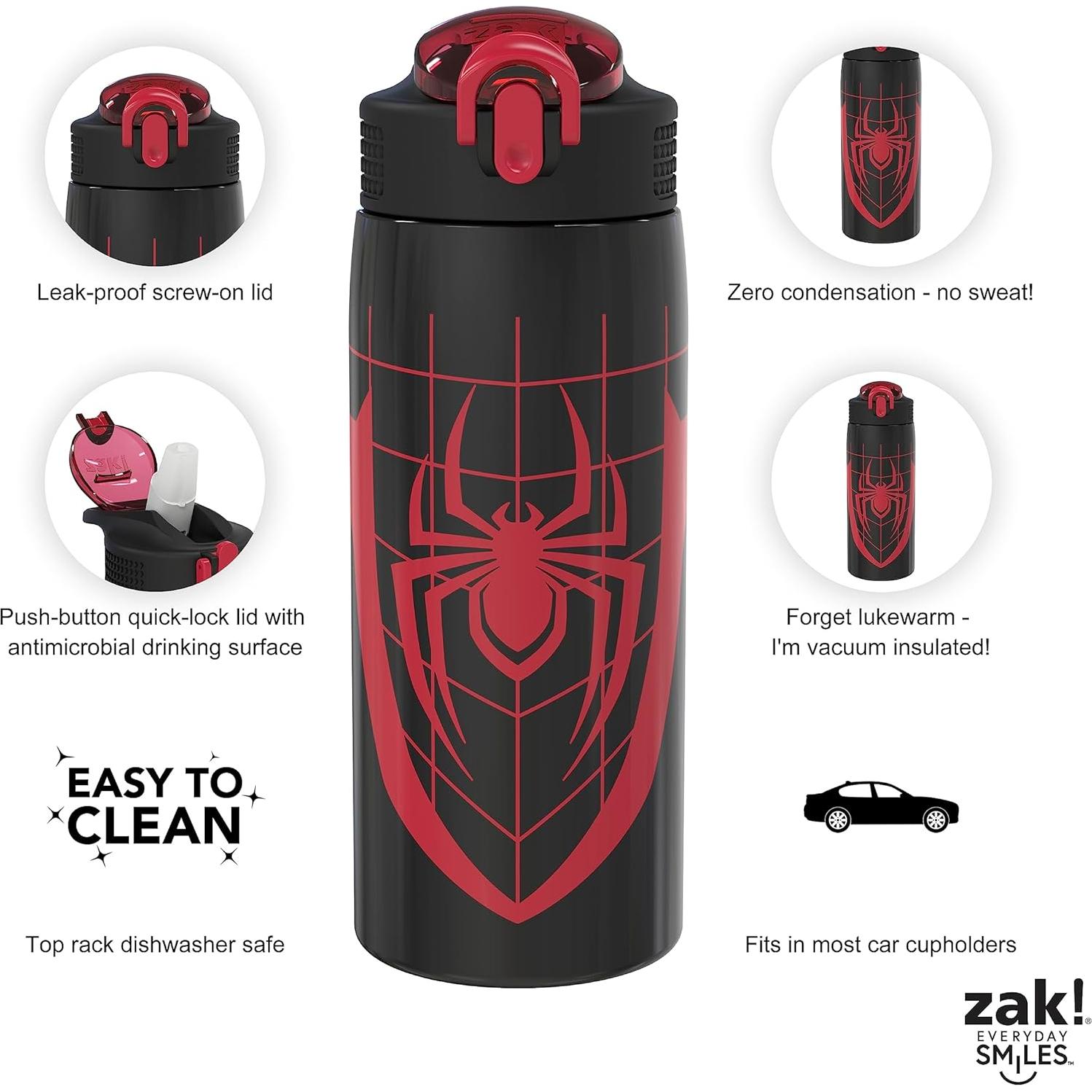 Botella de Agua Zak Designs Spider-Man 560 ml Acero Inoxidable