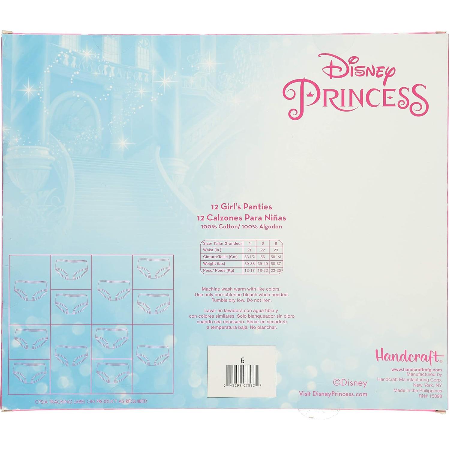 Calzones Disney Princesa 12 Días Sorpresa 100% Algodón 2-3T