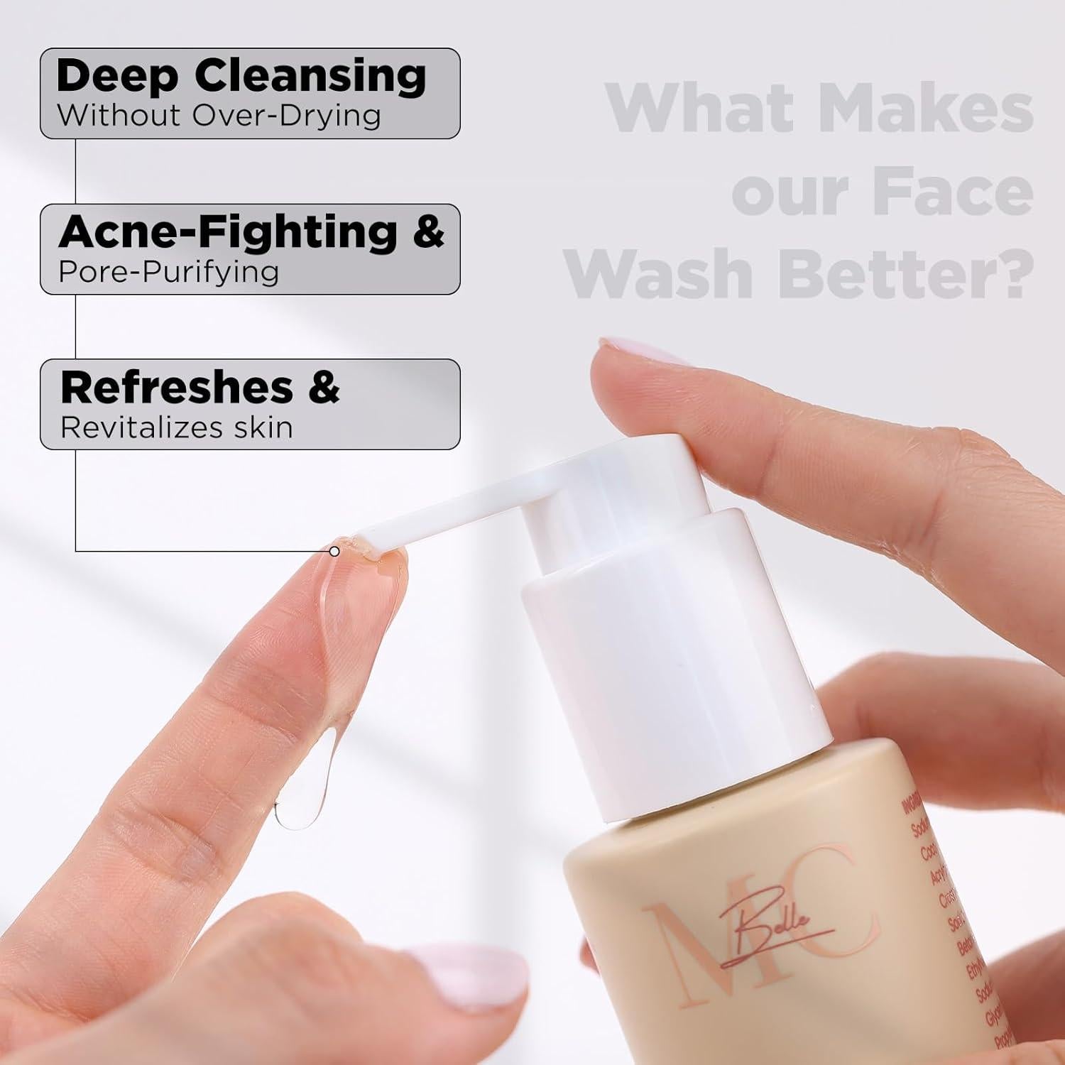 Limpiador Facial MC Belle Sin Fragancia 209g - Acné y Piel Grasa