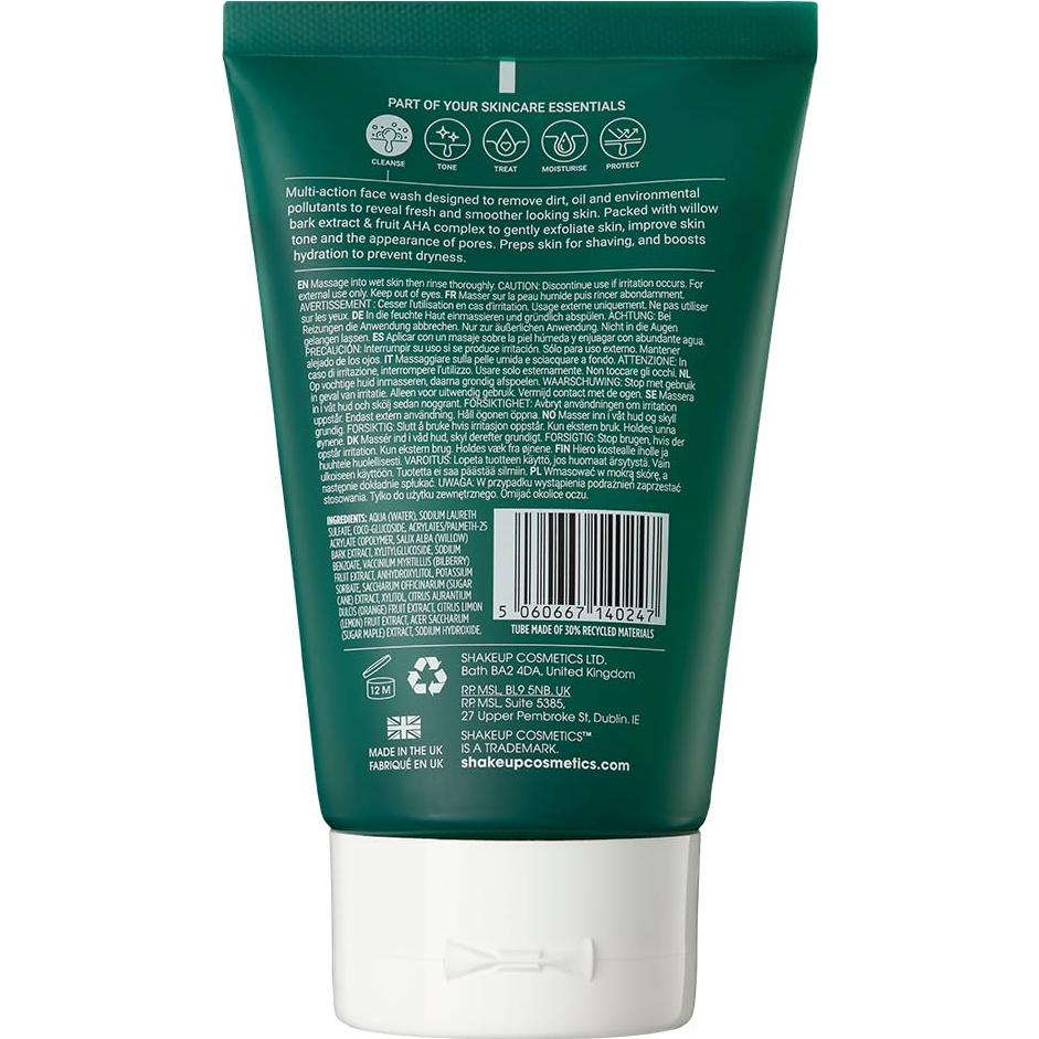 Limpiador Facial Diario Vegano Shakeup 125ml - Exfoliante AHA