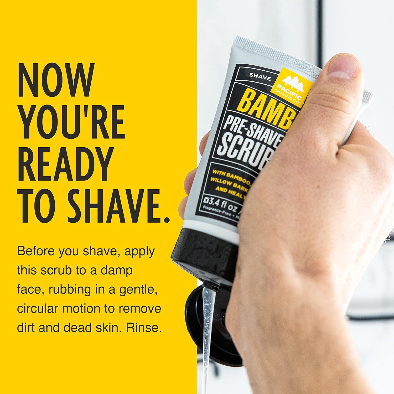 Exfoliante Pre-Afeitado Facial Pacific Shaving - 243g con Aloe Vera