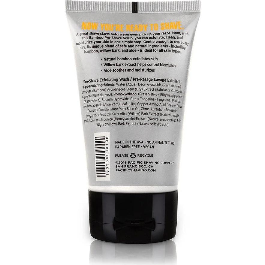 Exfoliante Pre-Afeitado Facial Pacific Shaving - 243g con Aloe Vera