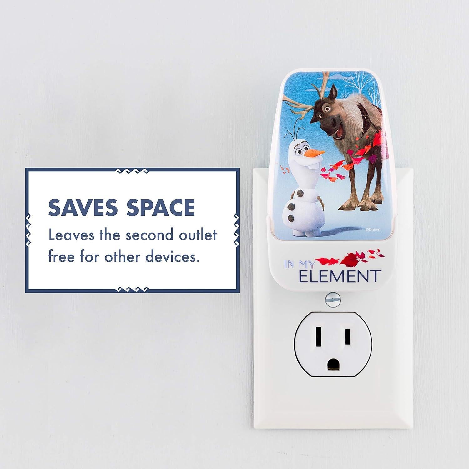 Luz Nocturna LED Disney Frozen 2 Olaf y Sven, Sensor Luz