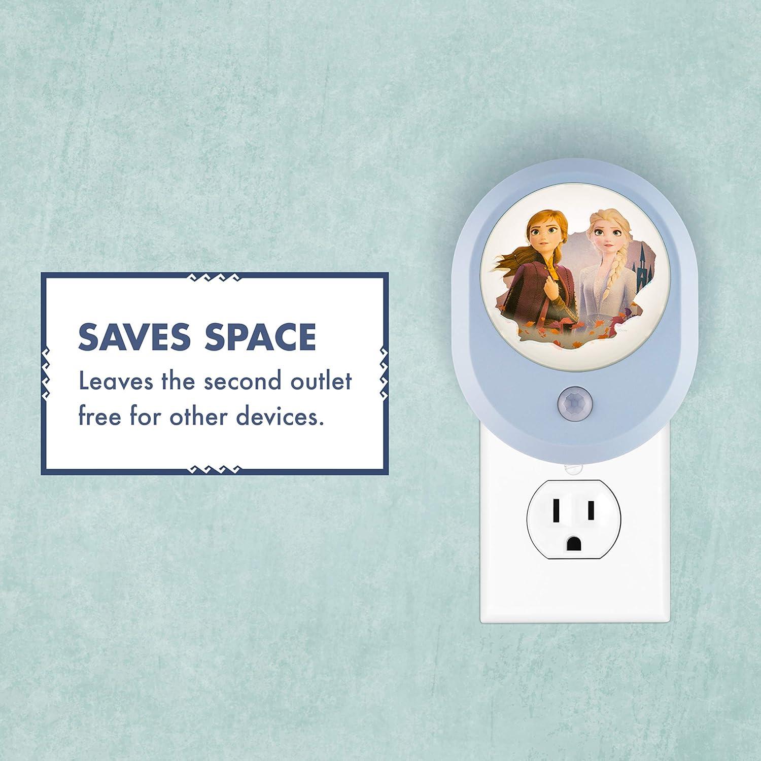 Luz Nocturna LED Disney Frozen II Anna y Elsa con Sensor