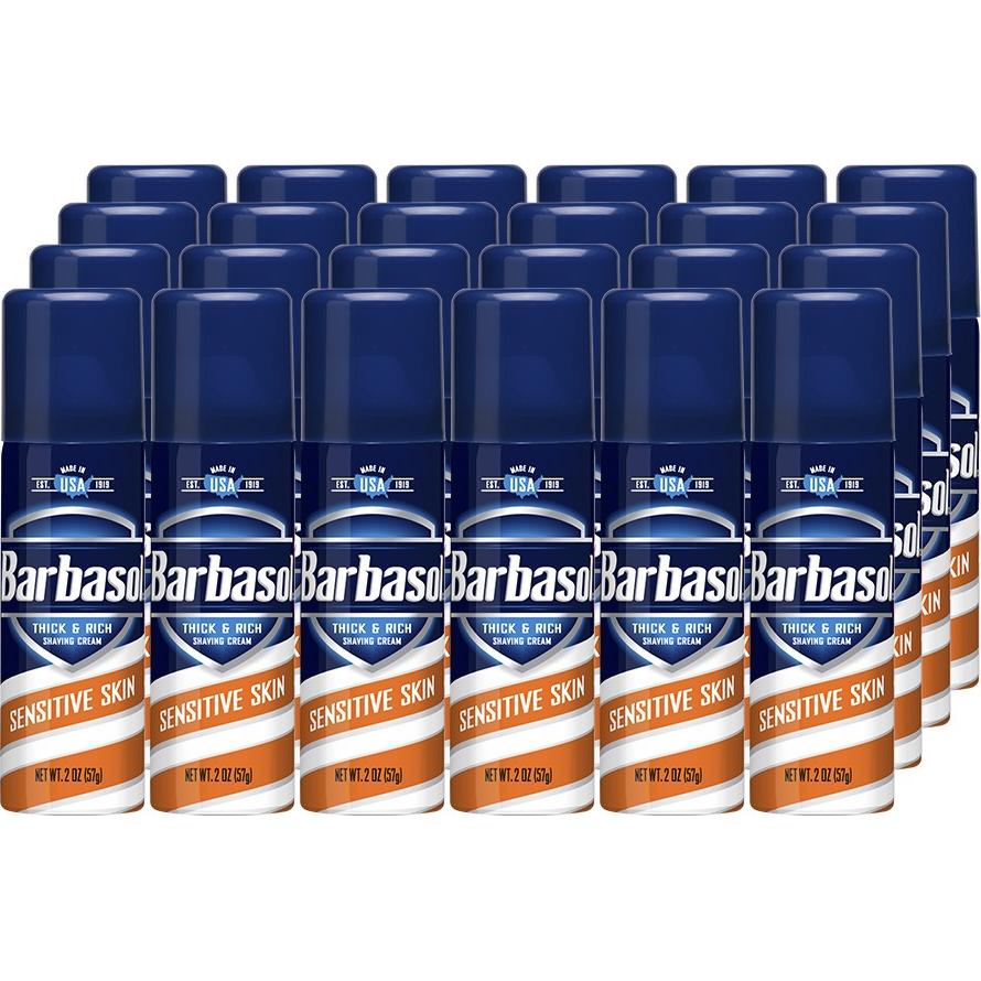 Crema de Afeitar Barbasol para Piel Sensible 2 oz - Paquete de 24