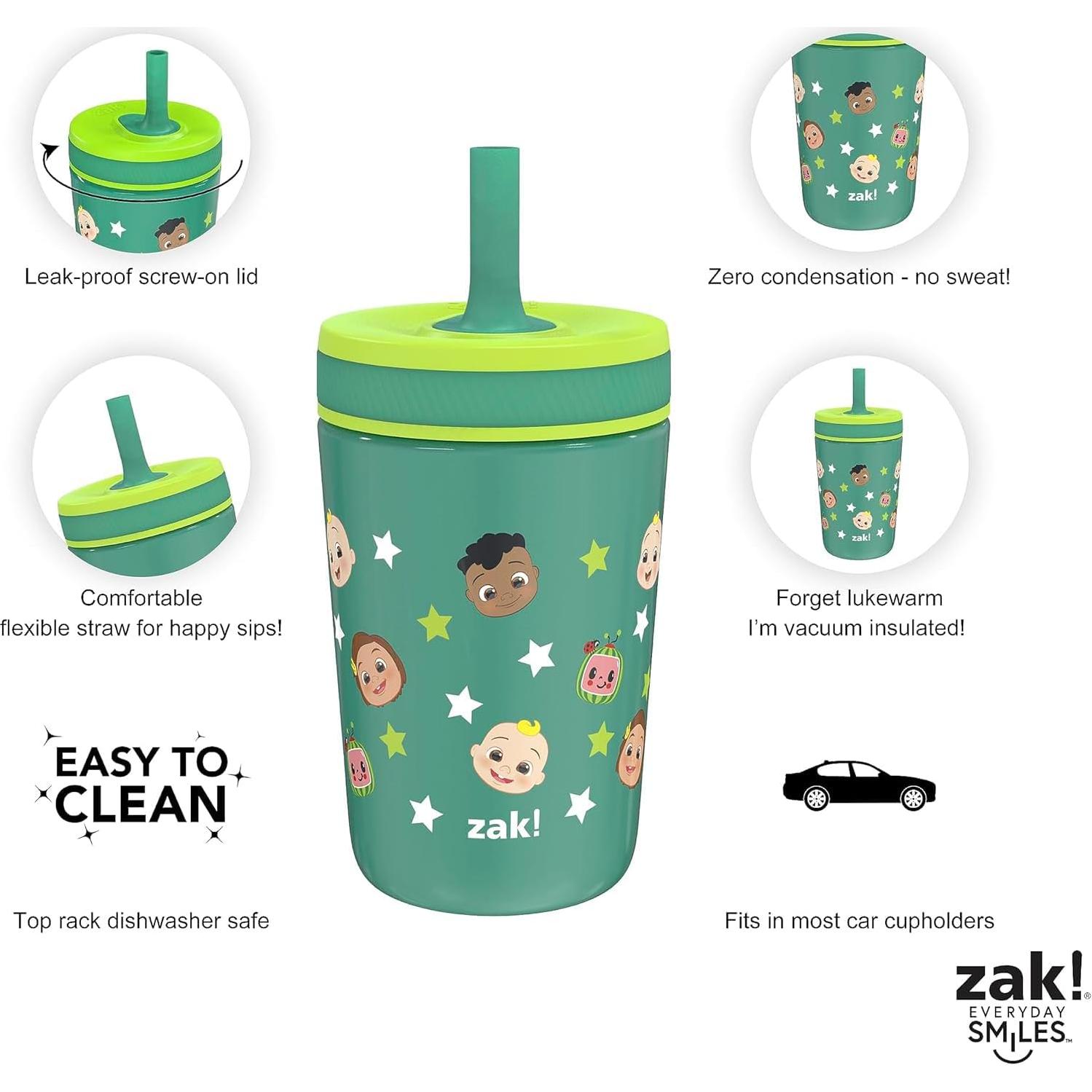 Vaso Aislado CoComelon 12oz - Zak Designs con Pajilla