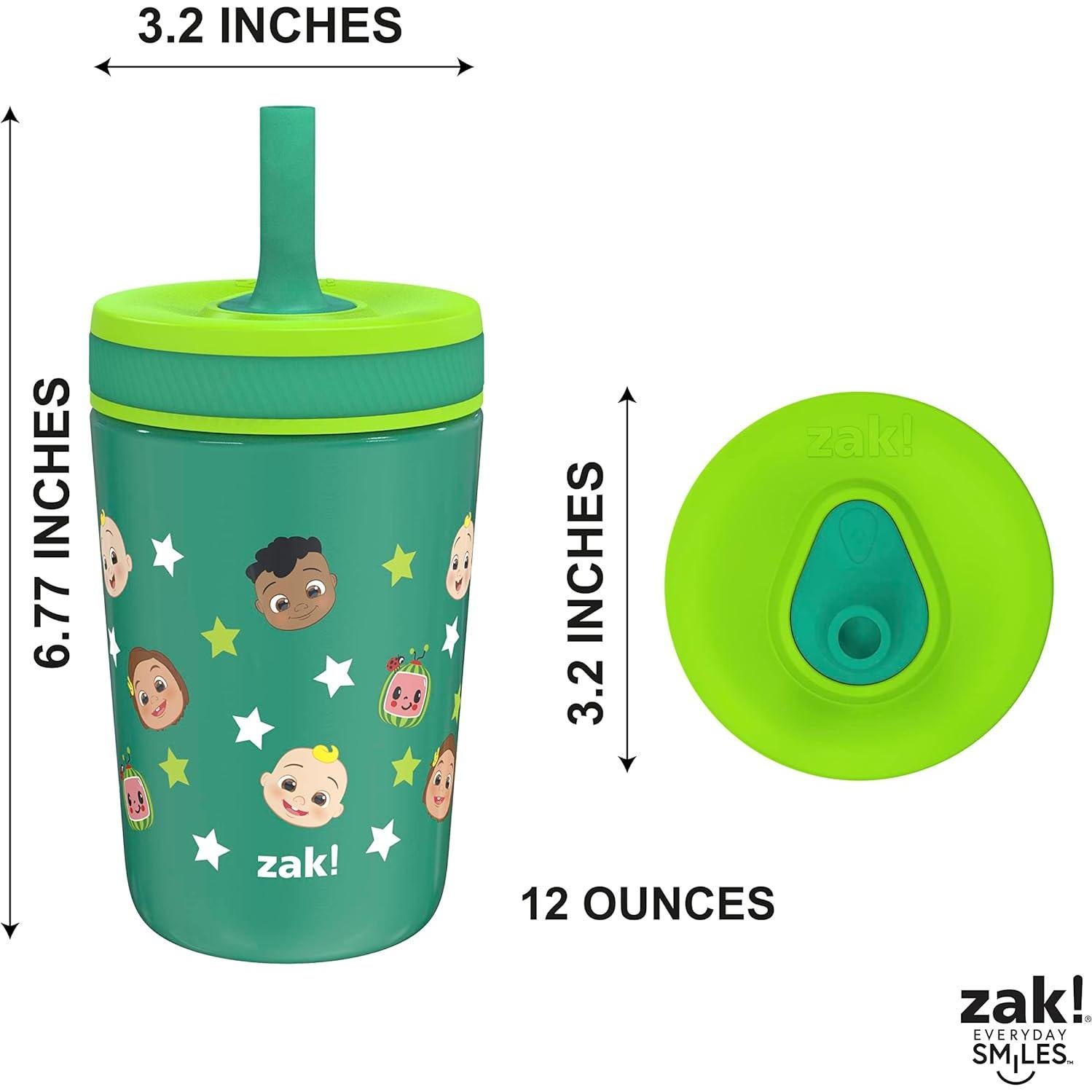 Vaso Aislado CoComelon 12oz - Zak Designs con Pajilla