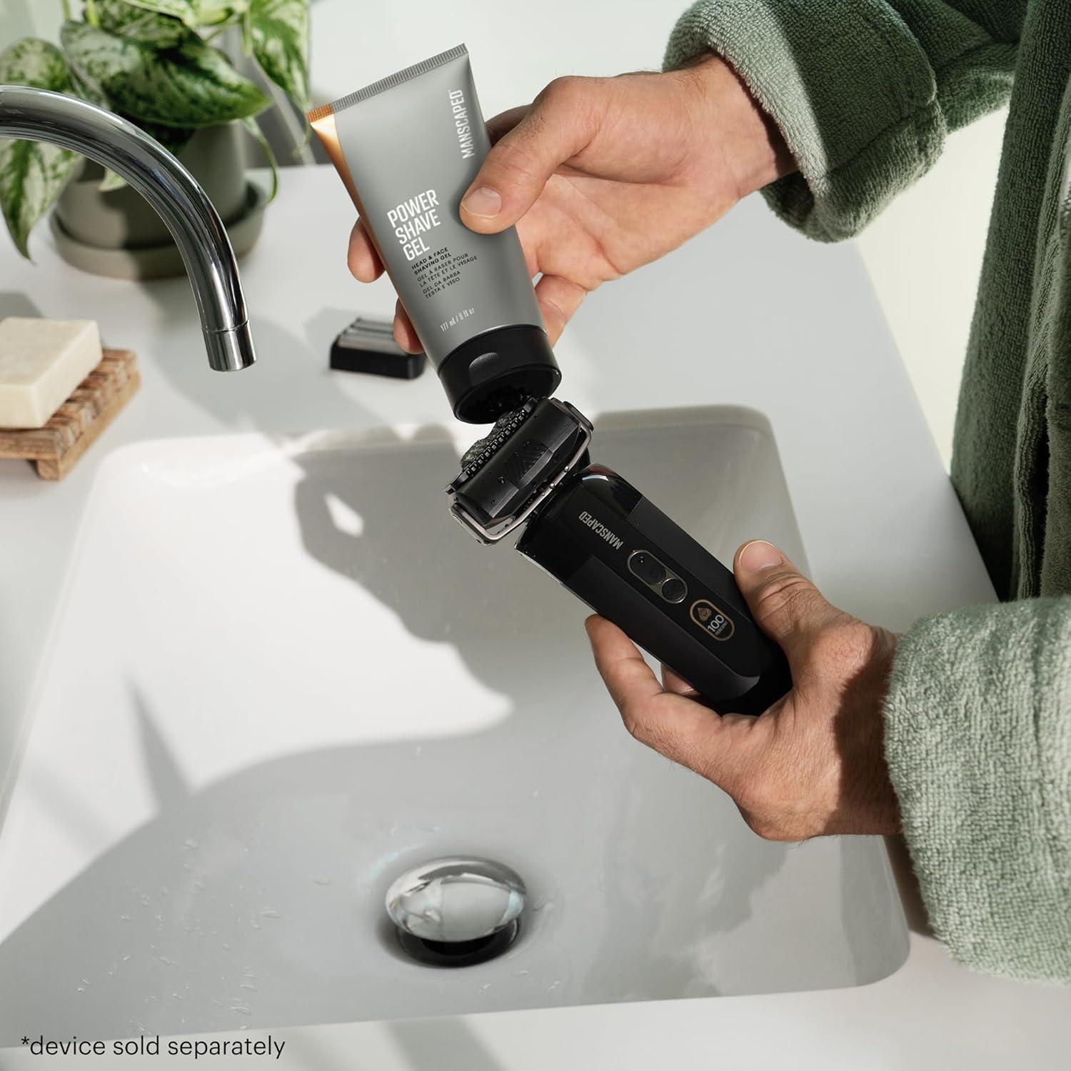 Gel de Afeitar Power MANSCAPED 177 ml - Calmante para Cara y Cabeza