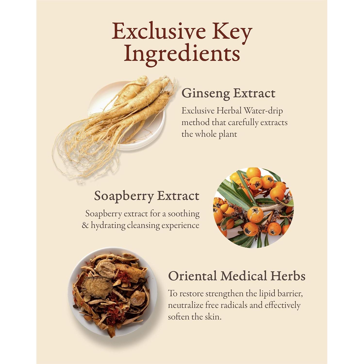 Espuma Limpiadora Sooryehan Bon 160 ml - Ginseng Coreano Hidratante