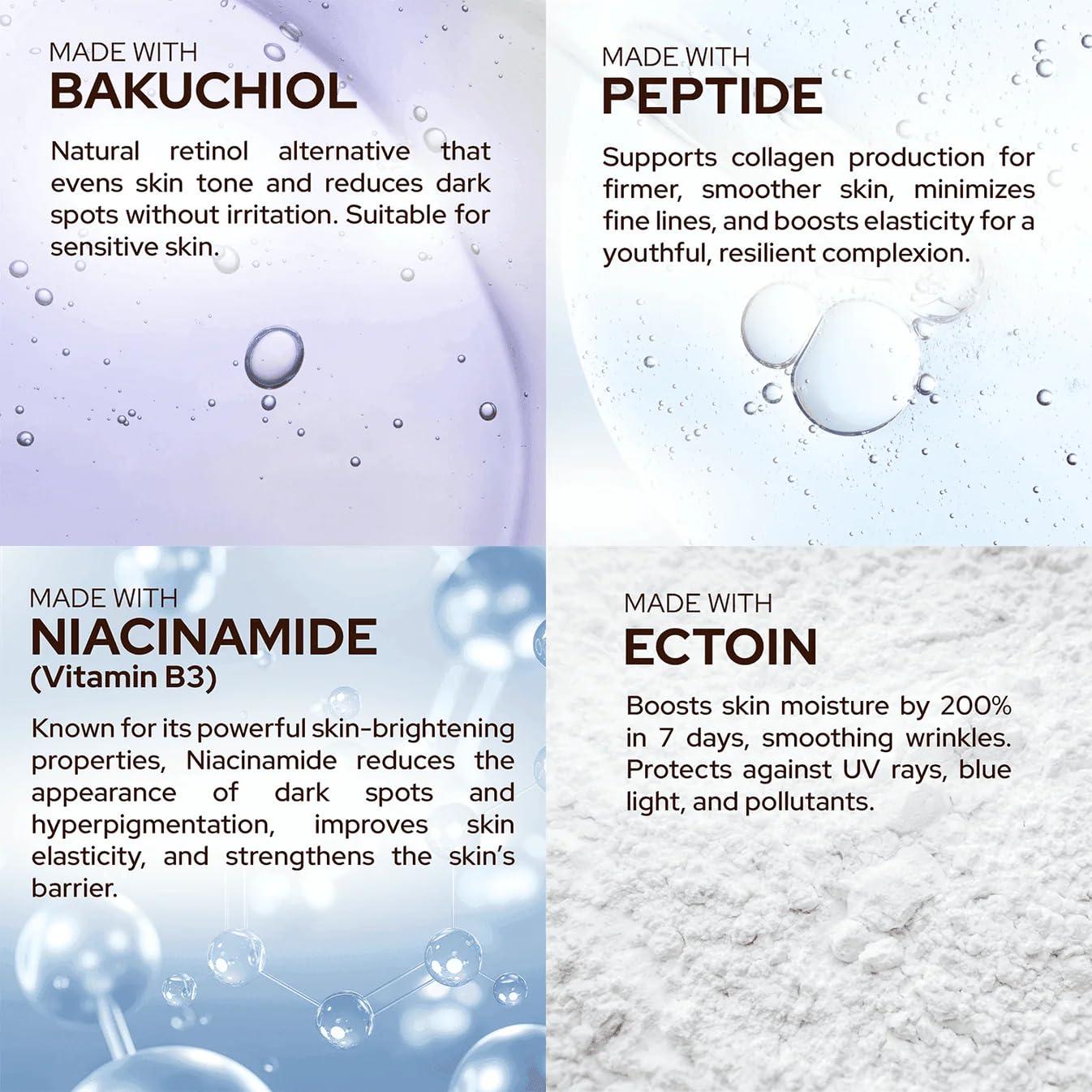 Suero Antienvejecimiento Tonkina 1700 con Ginseng y Bakuchiol 29.57 ml