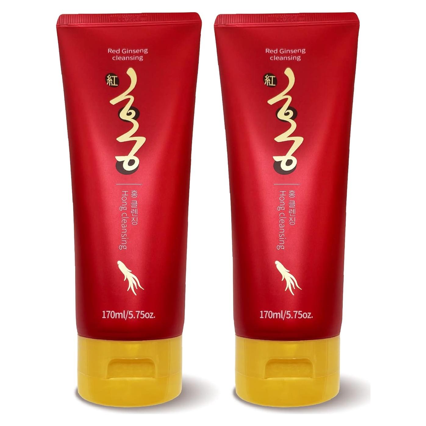 Limpiador Facial Espumoso Hong Cosmetic 170ml Ginseng Rojo