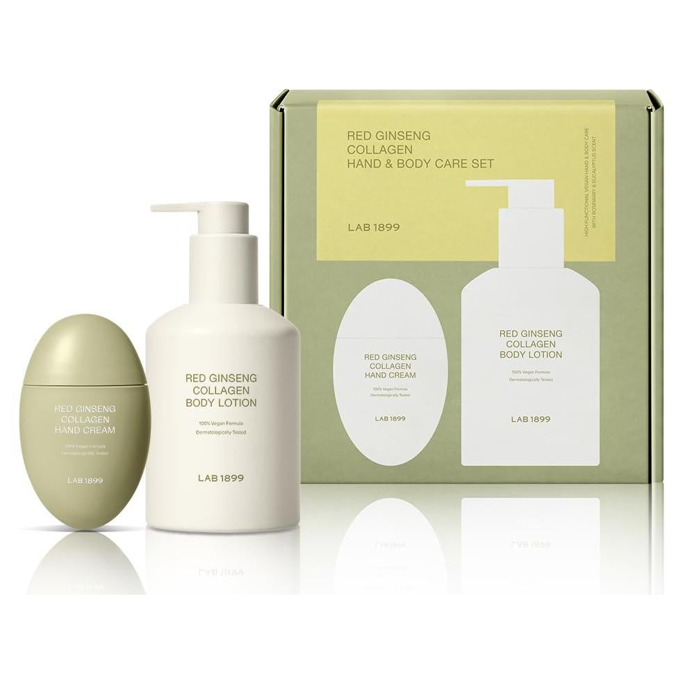 Conjunto de Cuidado de Manos y Cuerpo Donginbi LAB 1899 - Colágeno y Ginseng Rojo