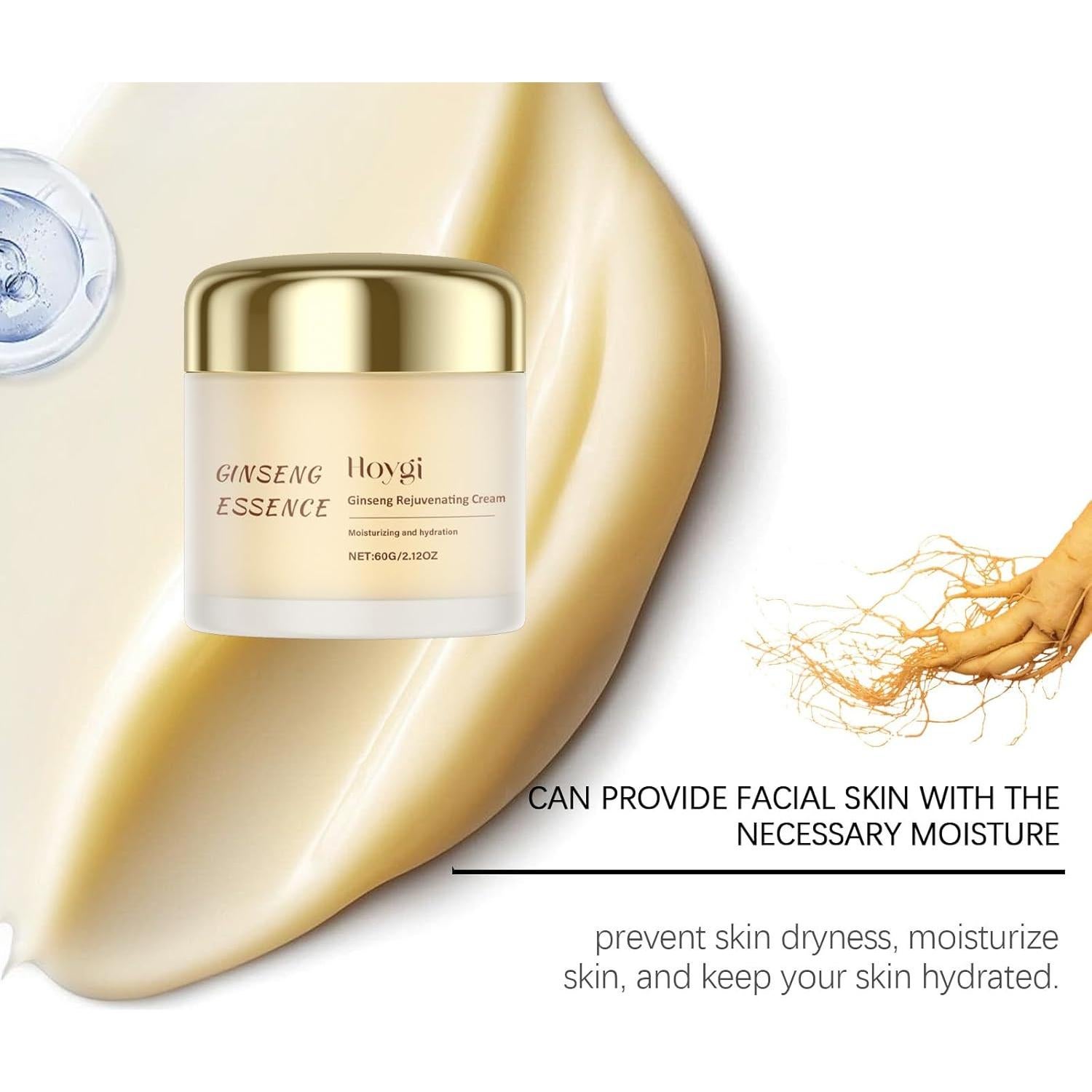 Crema Rejuvenecedora WHHWM con Ginseng y Ácido Hialurónico 60 g